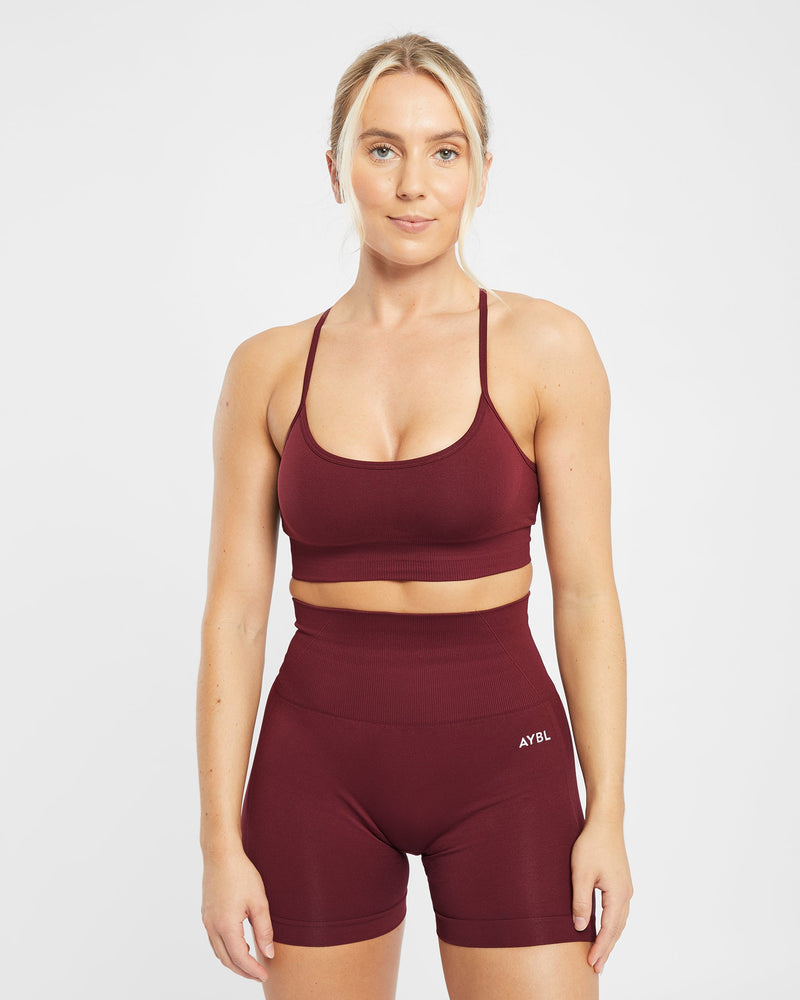 Empower Seamless Sports Bra - Rood Wine – AYBL NL