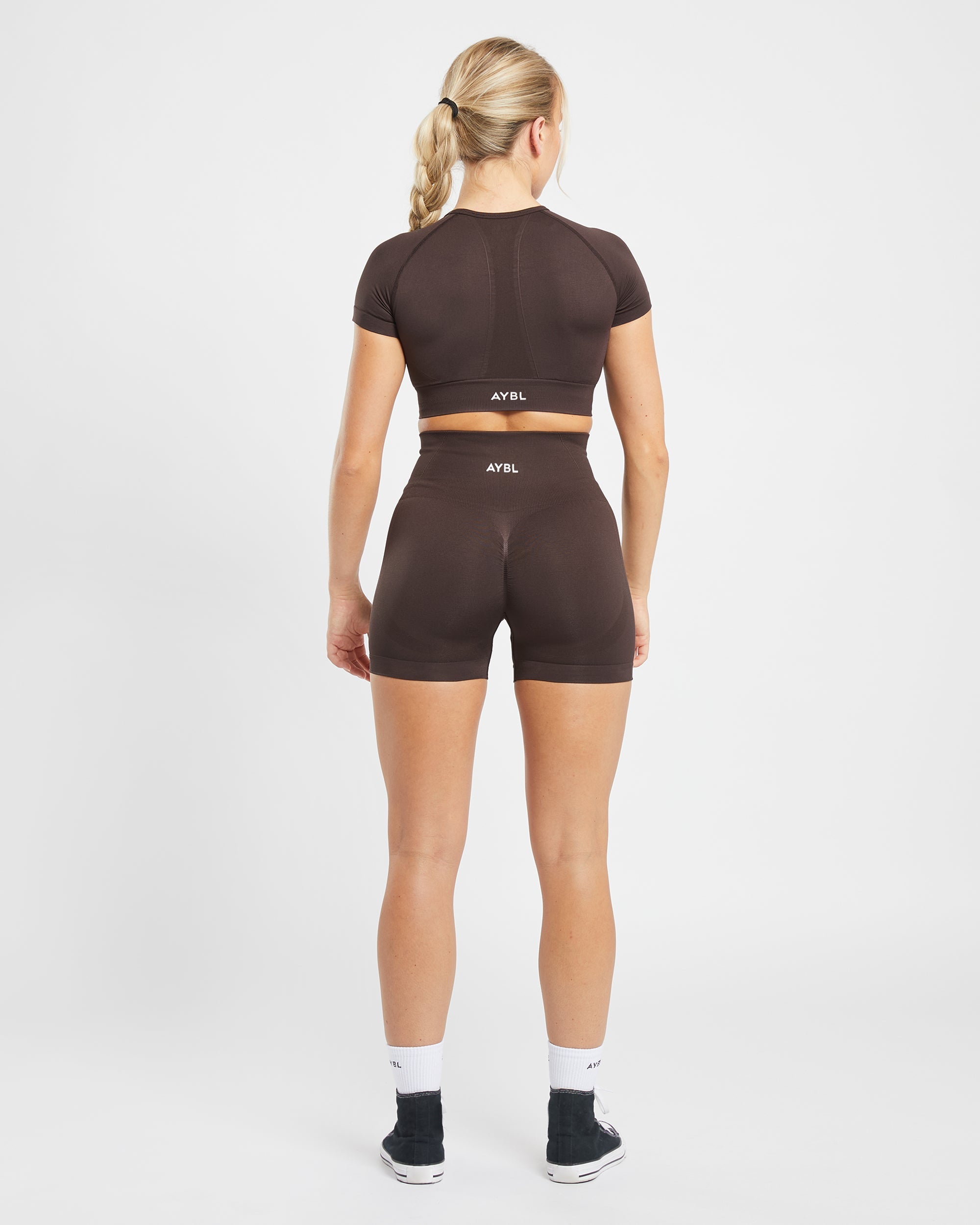 Empower Seamless Crop Top - Cocoa Bruin