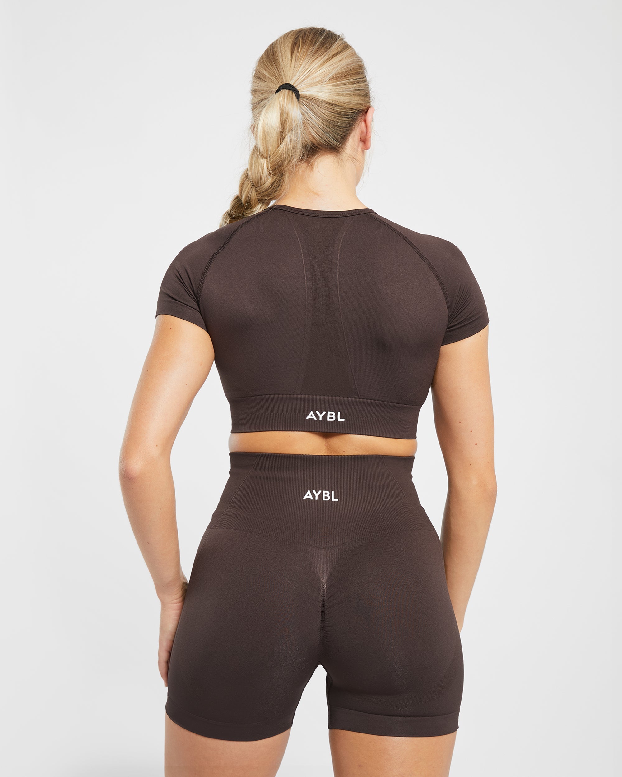 Empower Seamless Crop Top - Cocoa Bruin