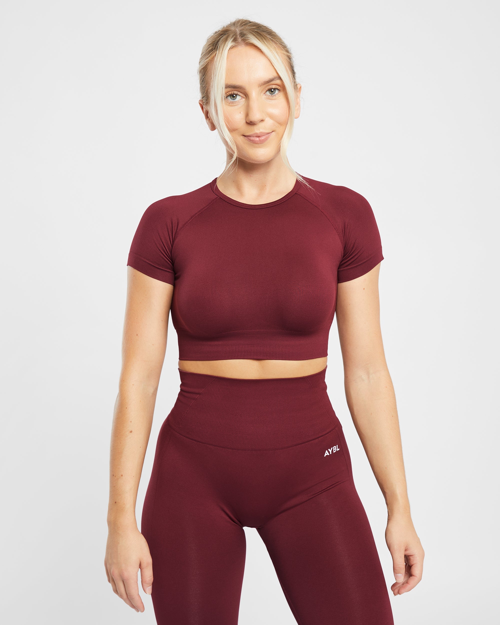 Empower Seamless Crop Top - Rood Wine