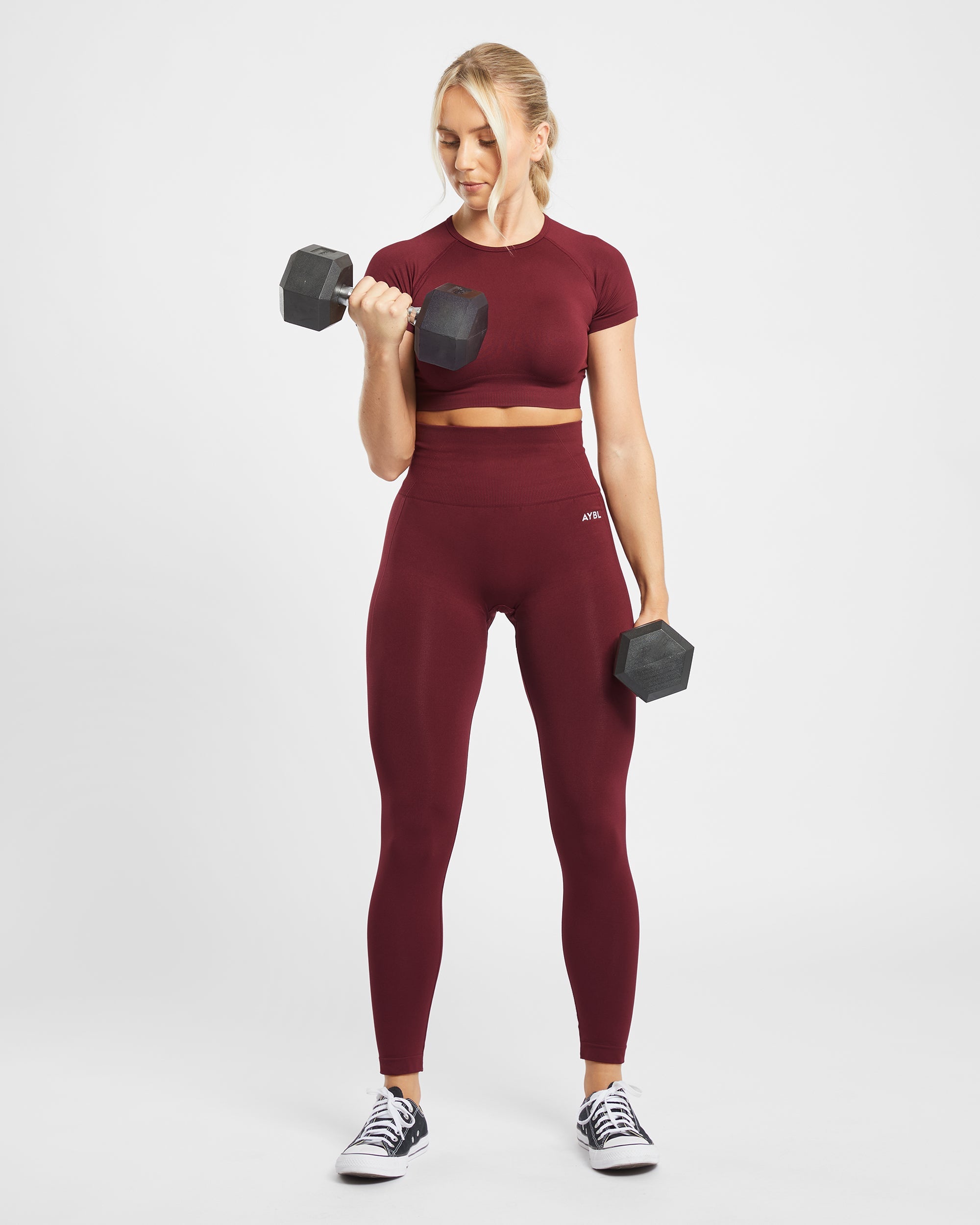 Empower Seamless Crop Top - Rood Wine
