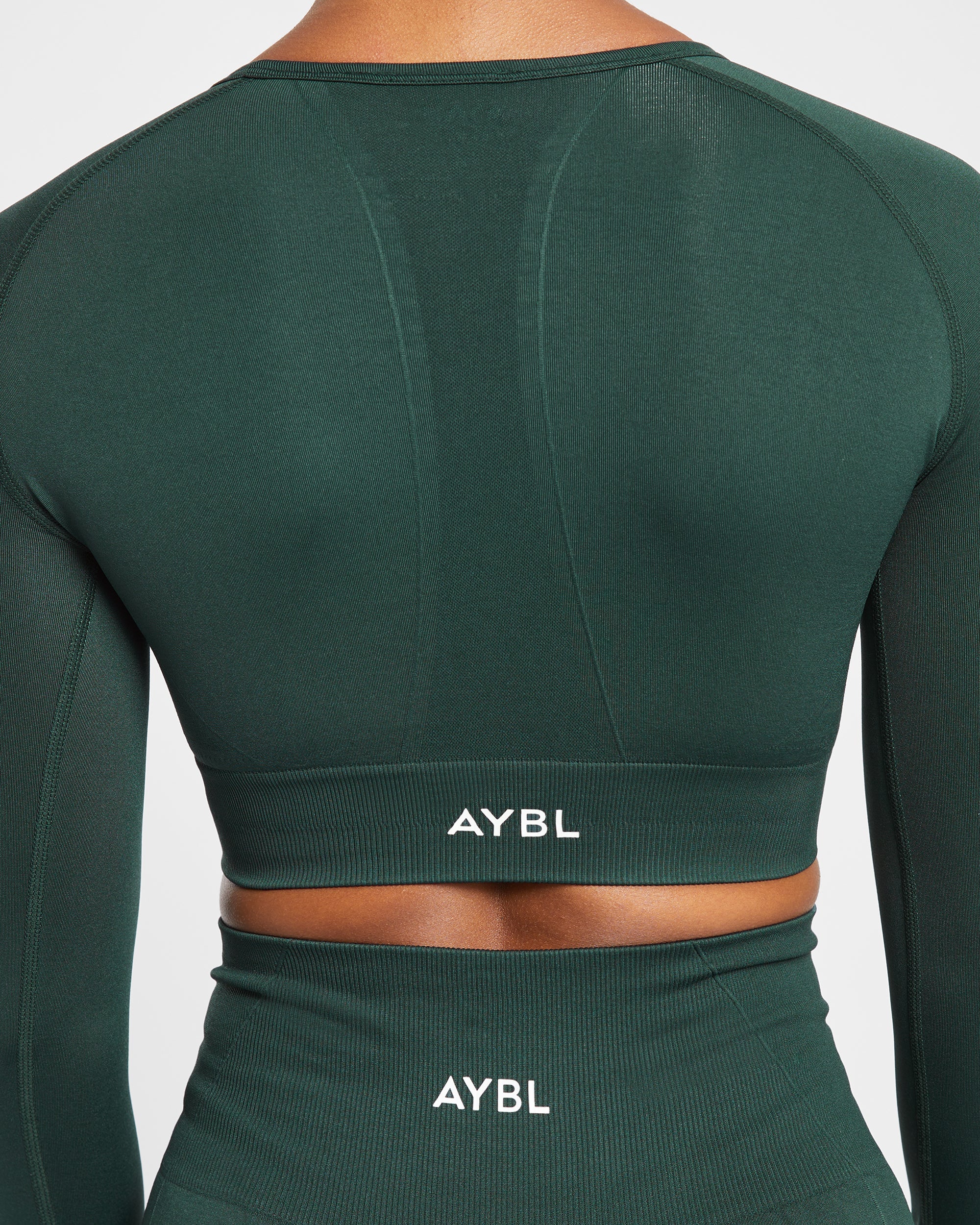 Empower Seamless Long Sleeve Crop Top - Dark Groen