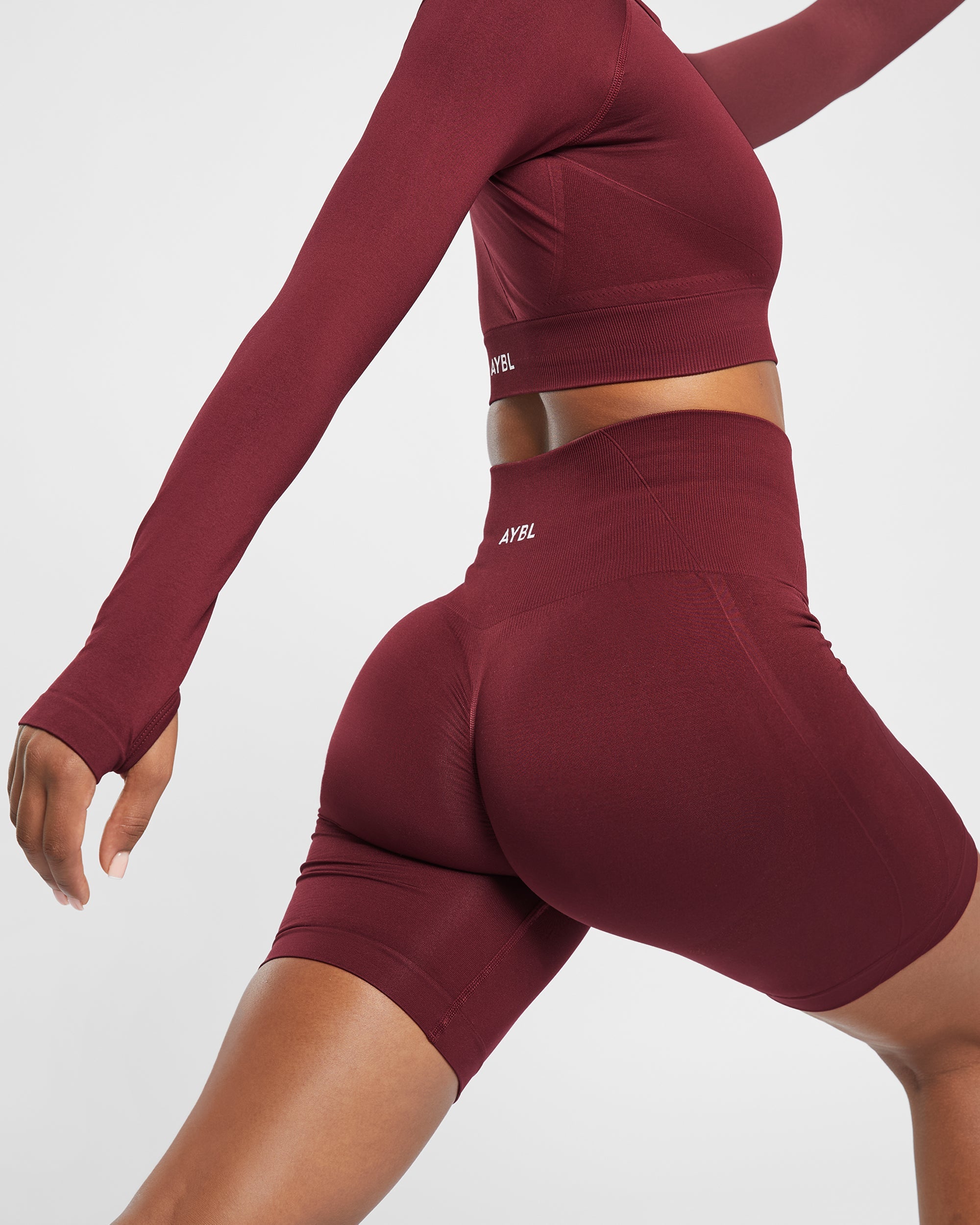 Empower Seamless Cycling Shorts - Rood Wine