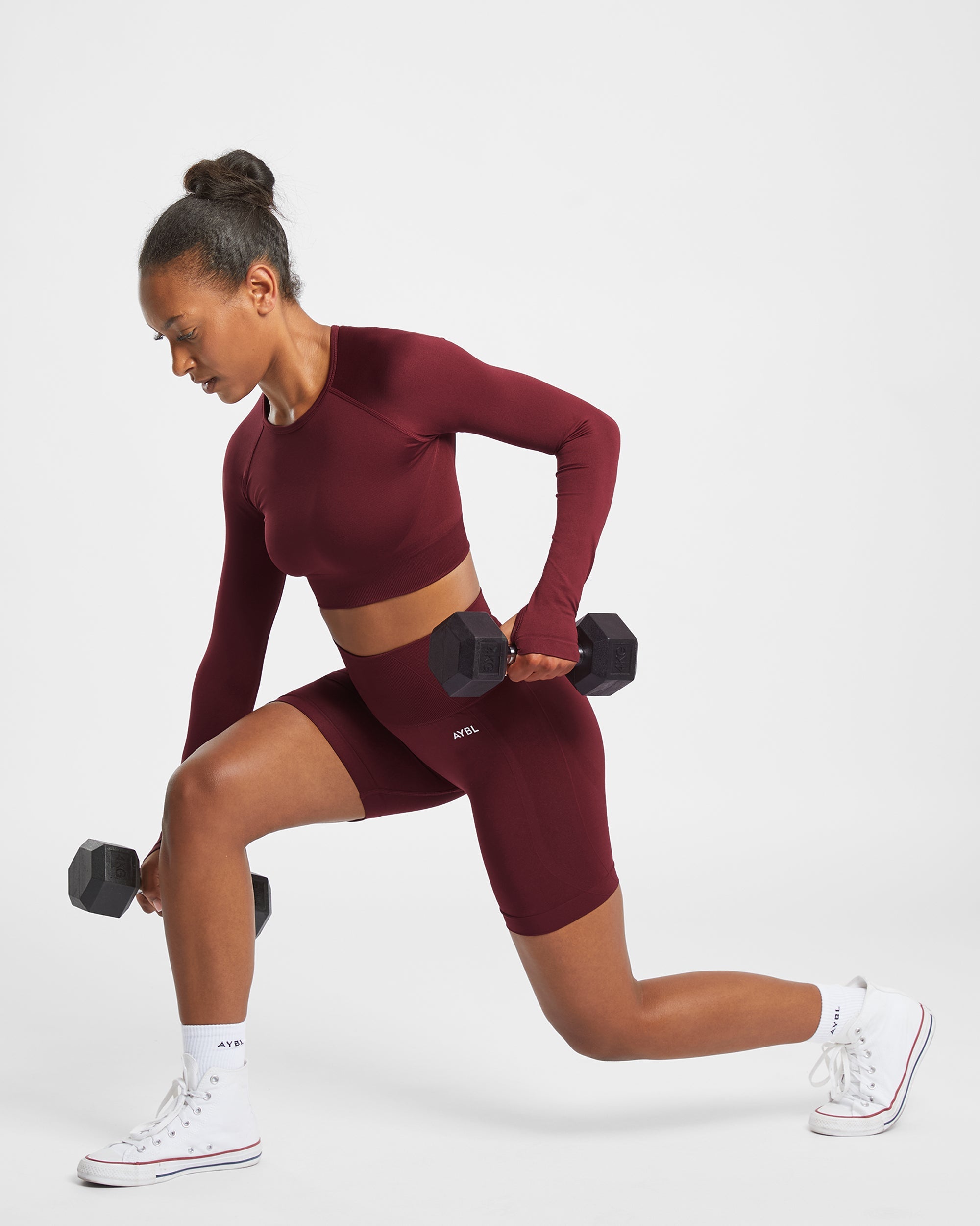 Empower Seamless Cycling Shorts - Rood Wine