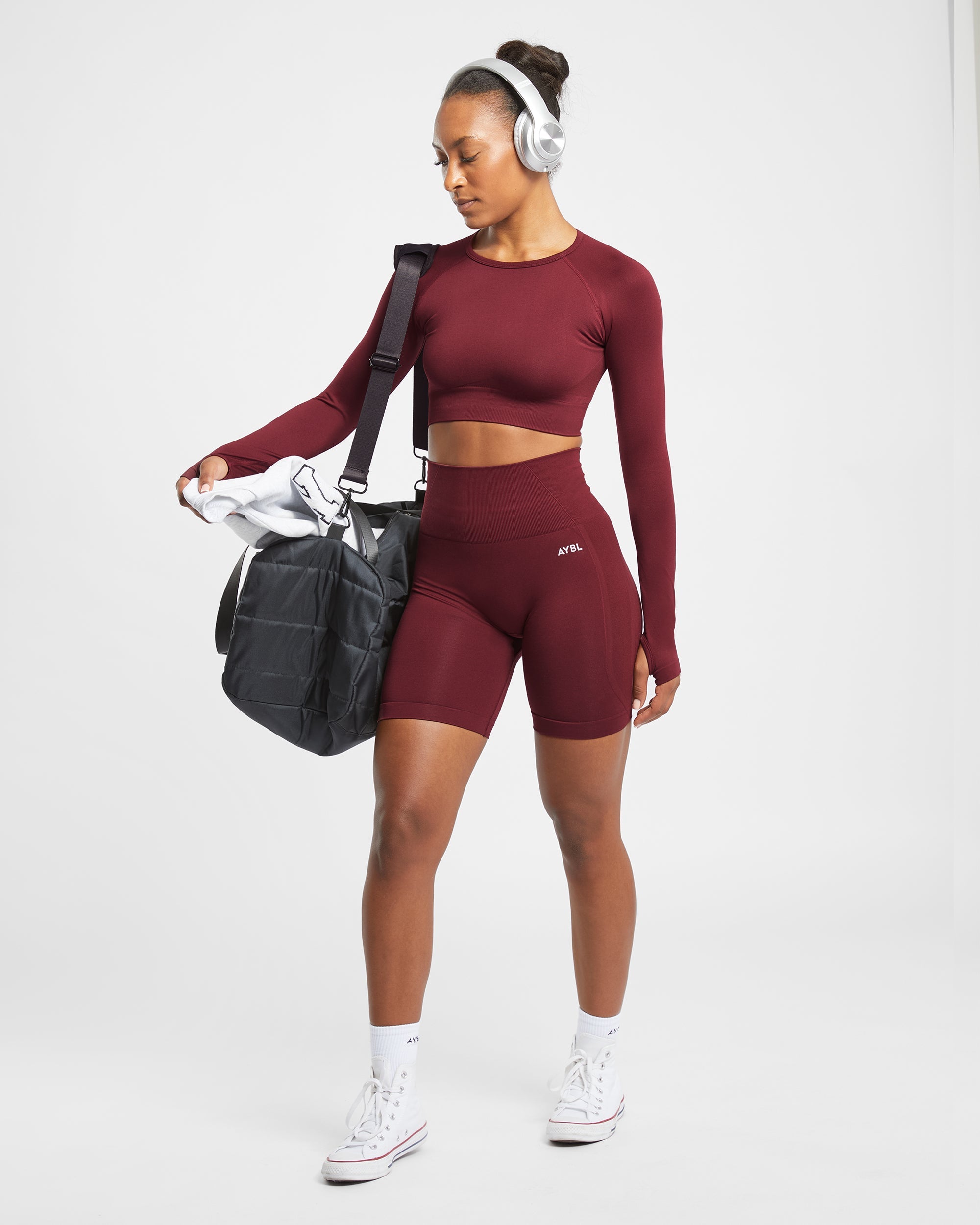 Empower Seamless Cycling Shorts - Rood Wine