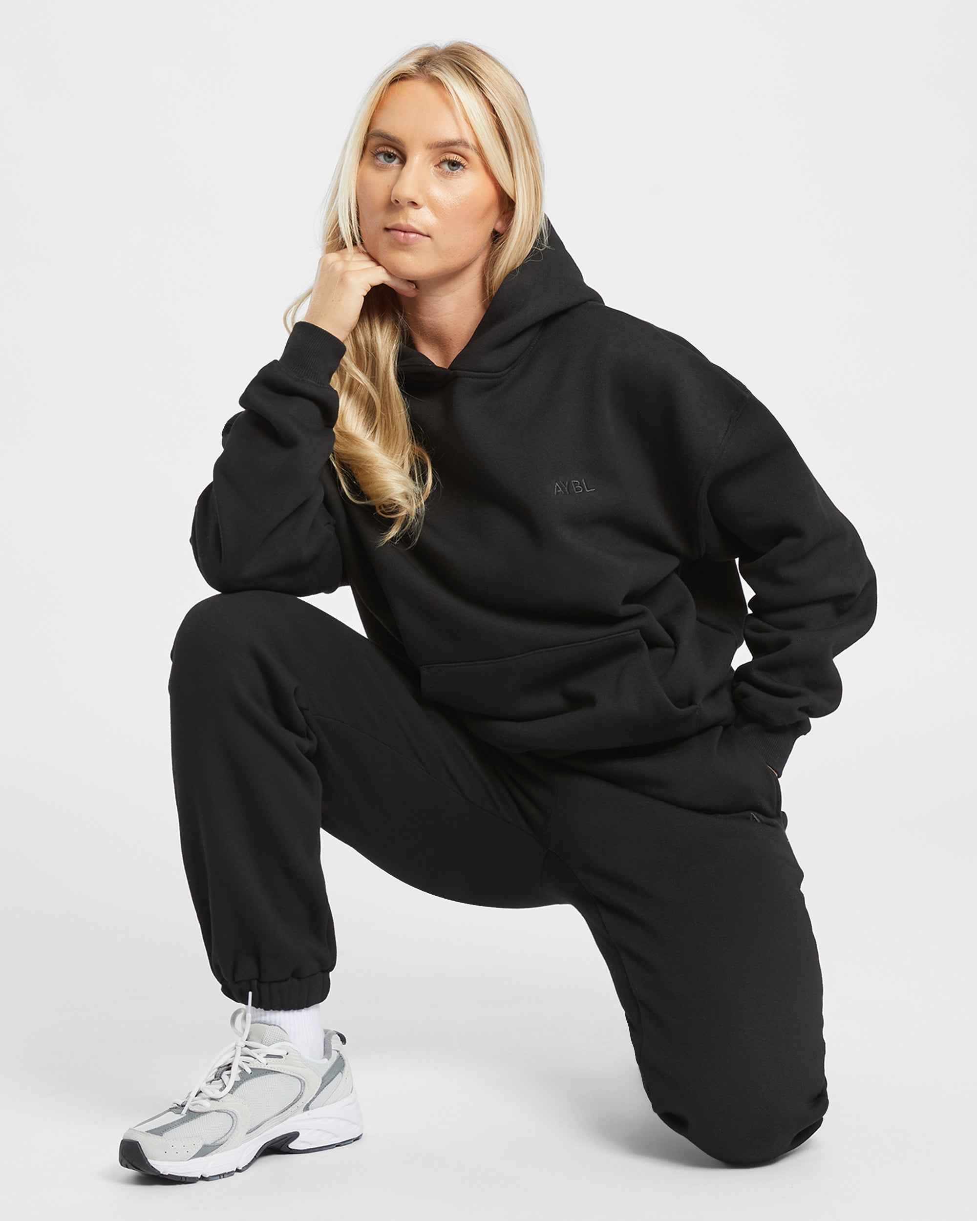Premium Oversized Joggers - Zwart