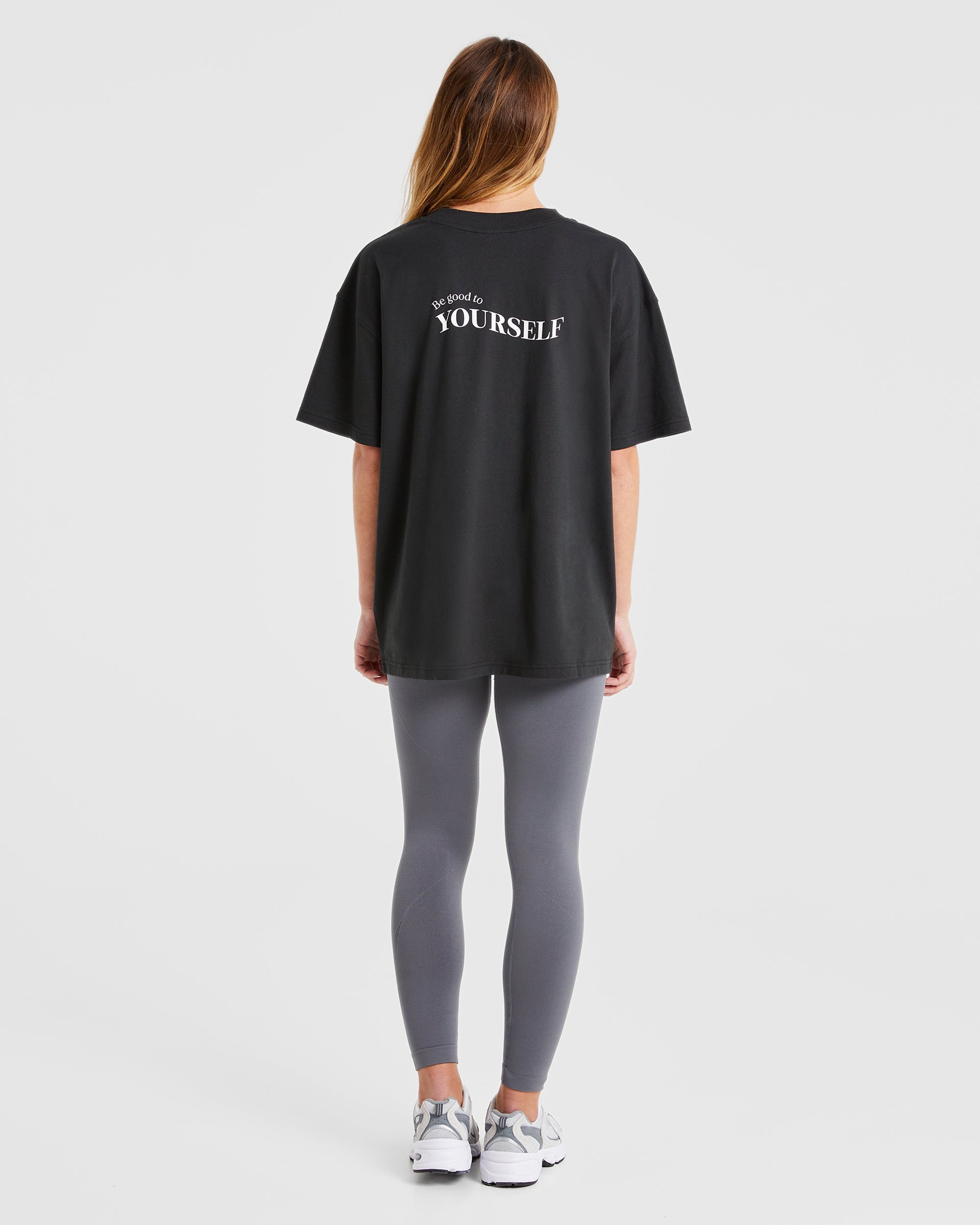 Be Good To Yourself Oversized T Shirt - Zwart