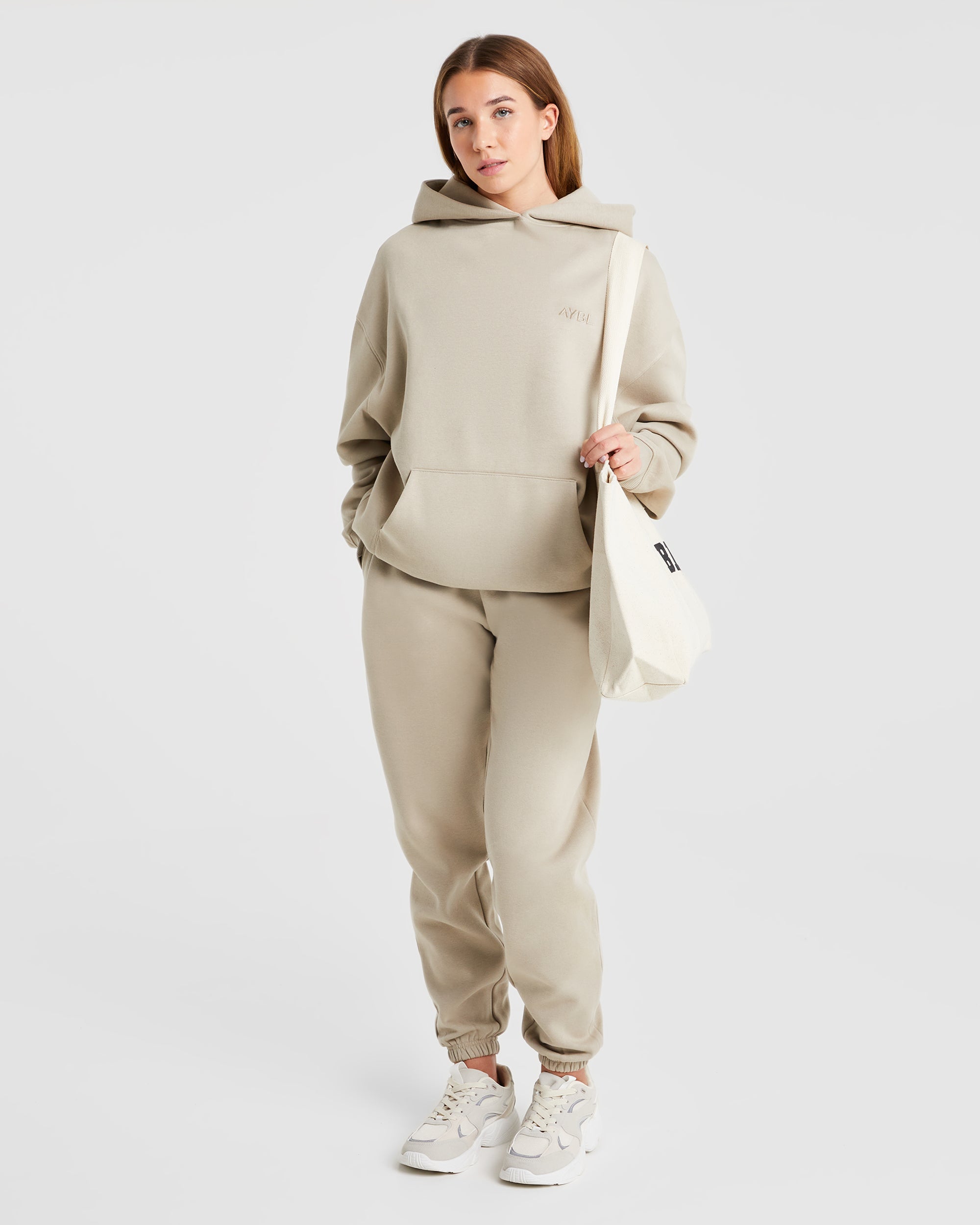 Premium Oversized Joggers Light Taupe