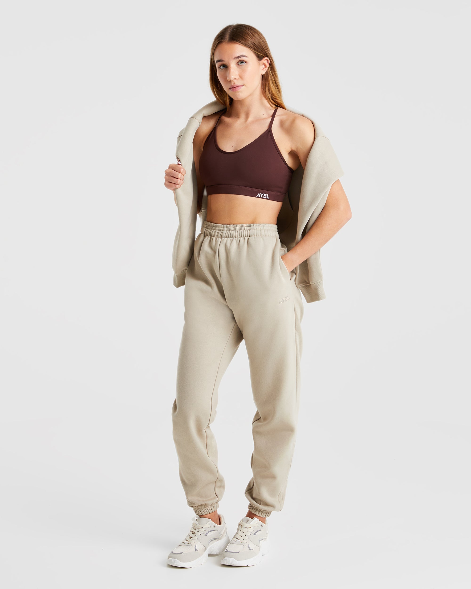Premium Oversized Joggers Light Taupe