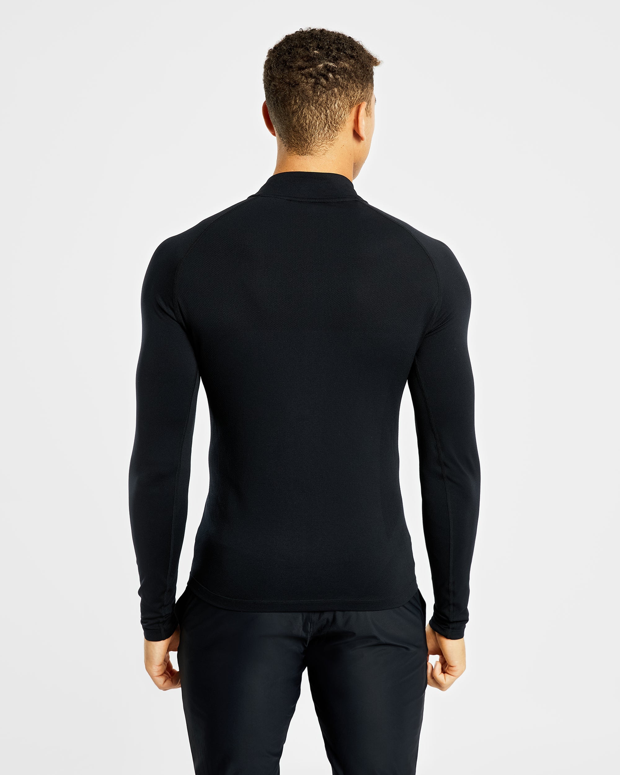 Essential Seamless 1/4 Zip Pullover - Zwart