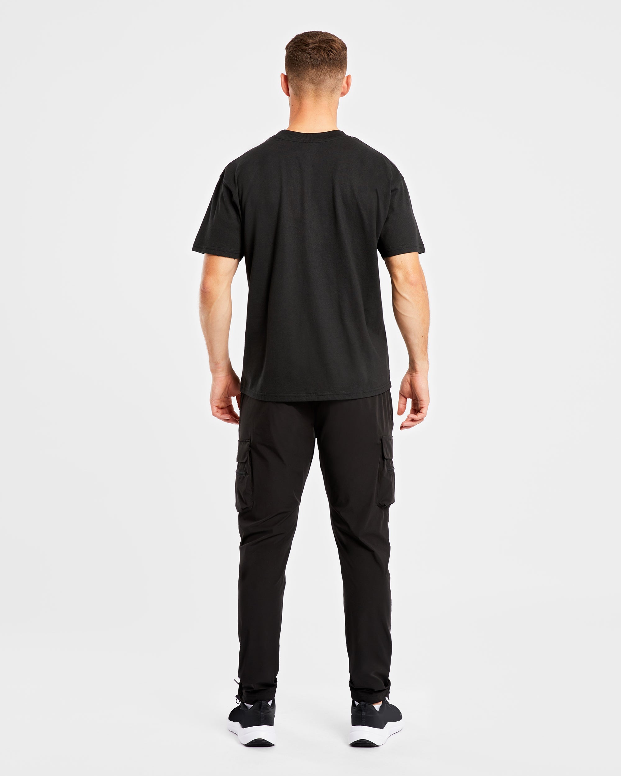 Athletics Varsity Oversized T Shirt - Zwart