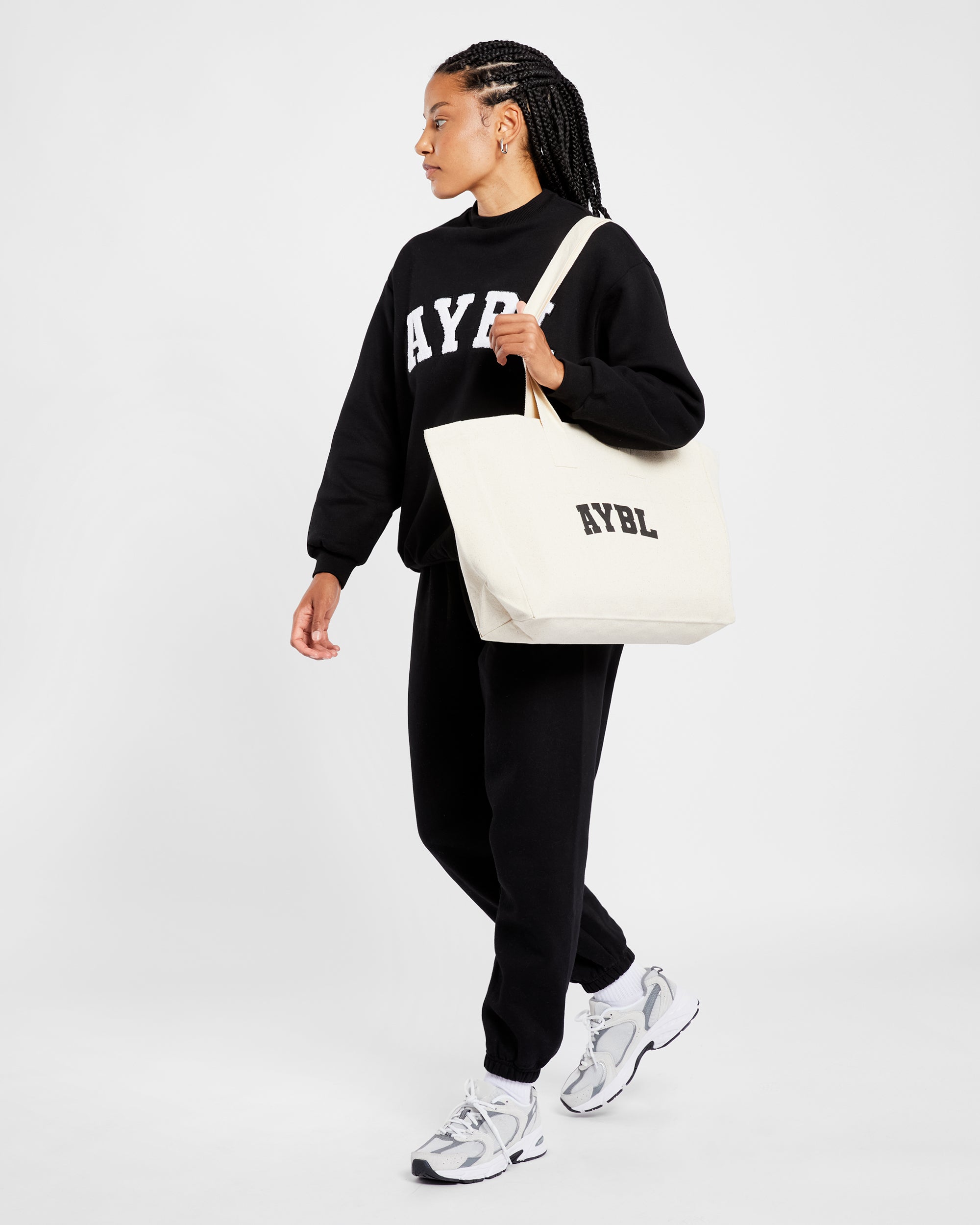 Varsity Oversized Sweatshirt - Zwart