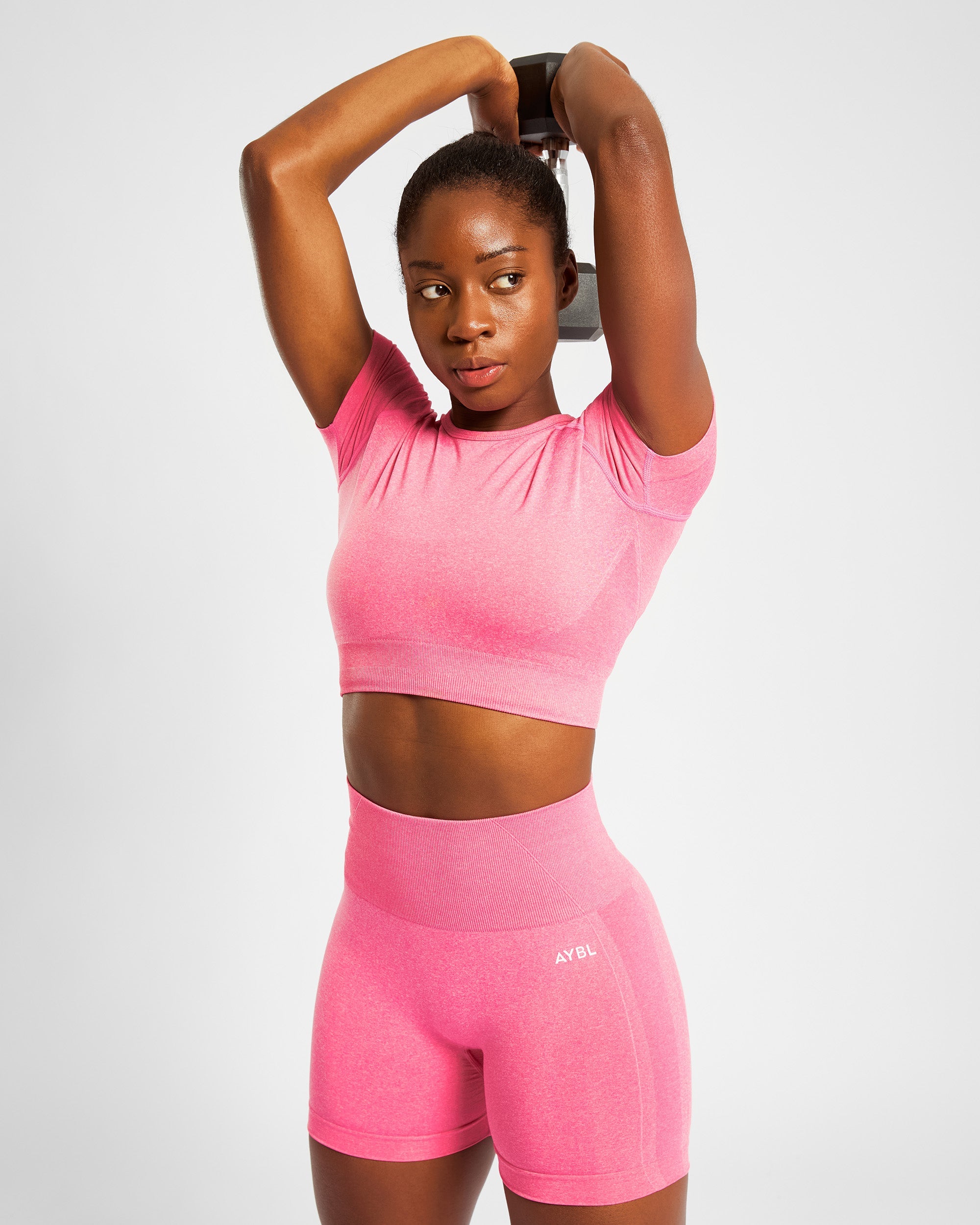 Empower Seamless Crop Top - Roze Marl