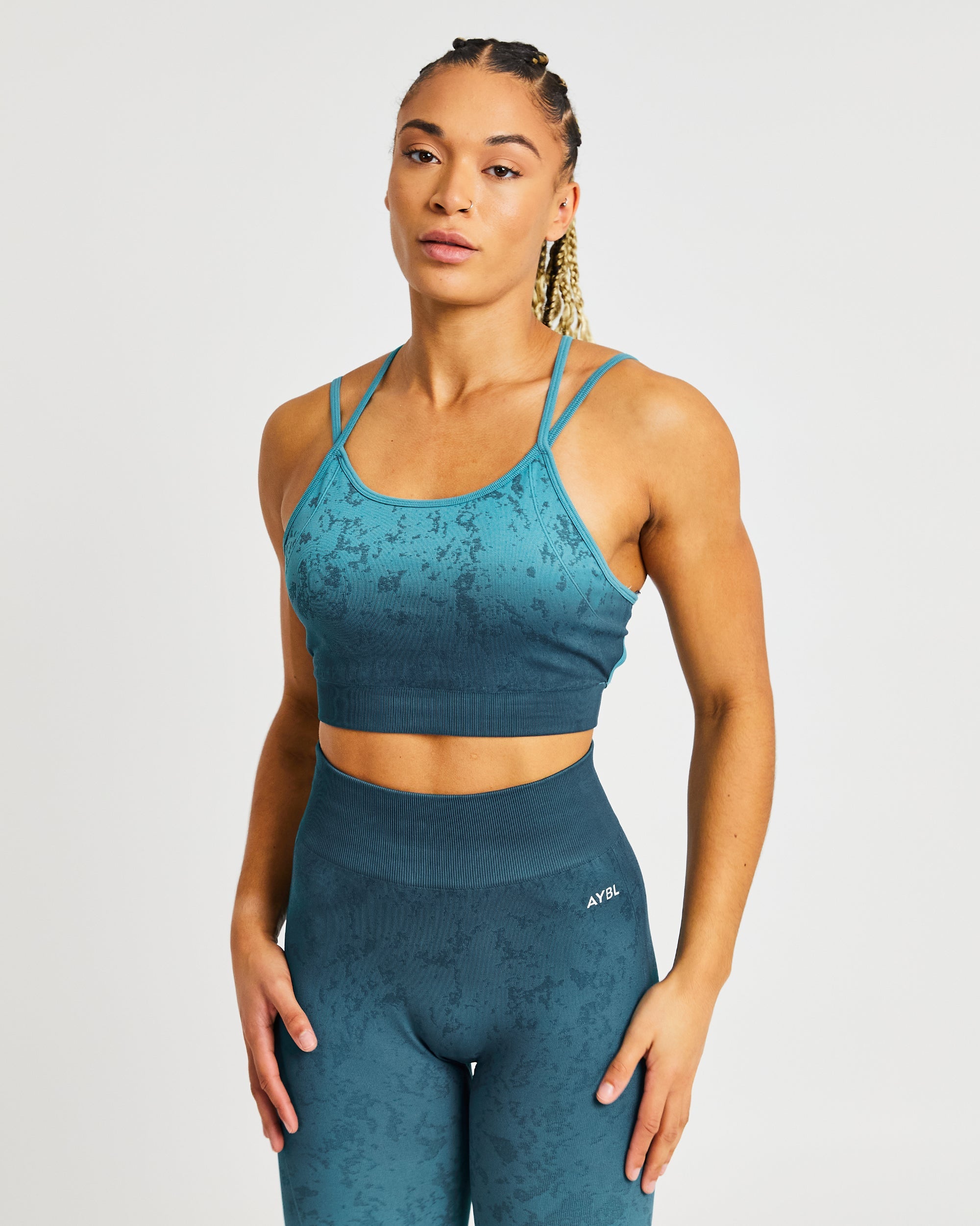 Flare Seamless Sports Bra - Groenblauw