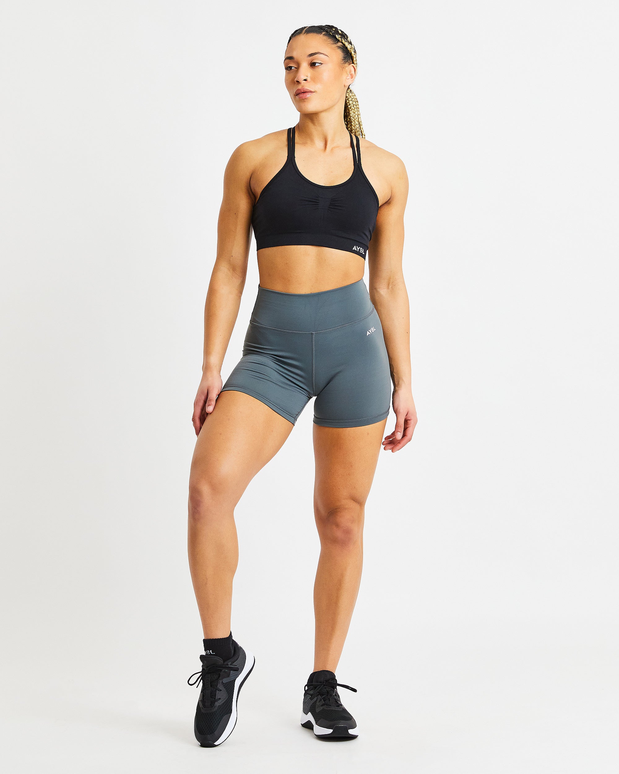 Essential Seamless Ruched Sports Bra - Zwart