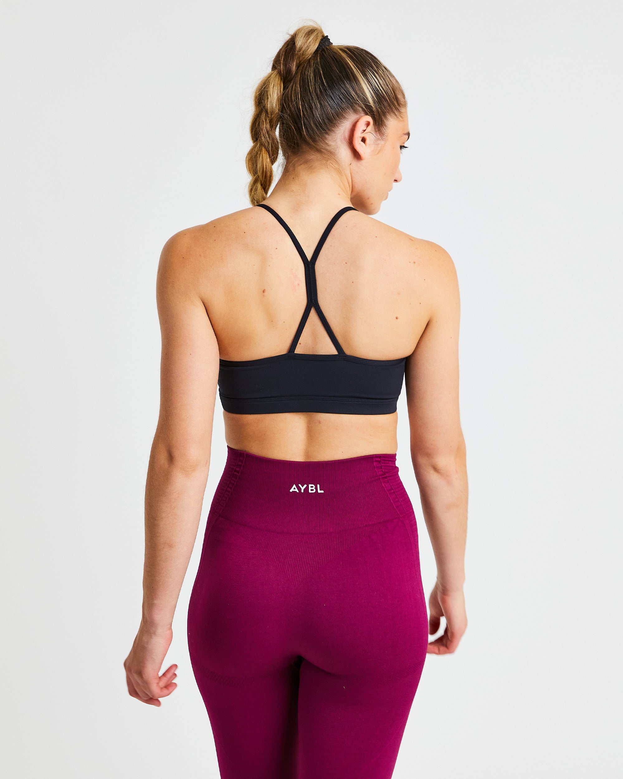 Essential Ruched Sports Bra - Zwart