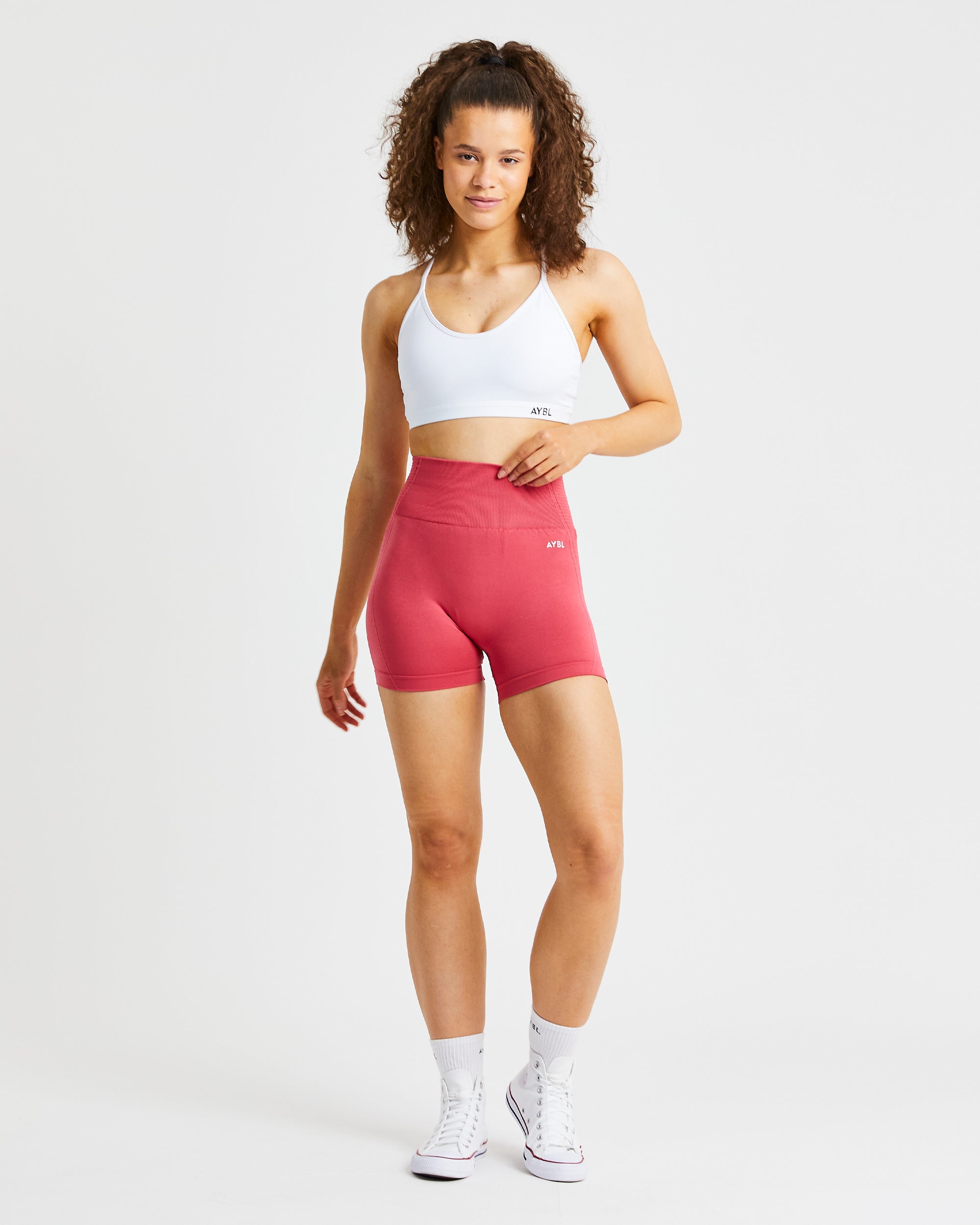 Essential V Neck Sports Bra - Wit