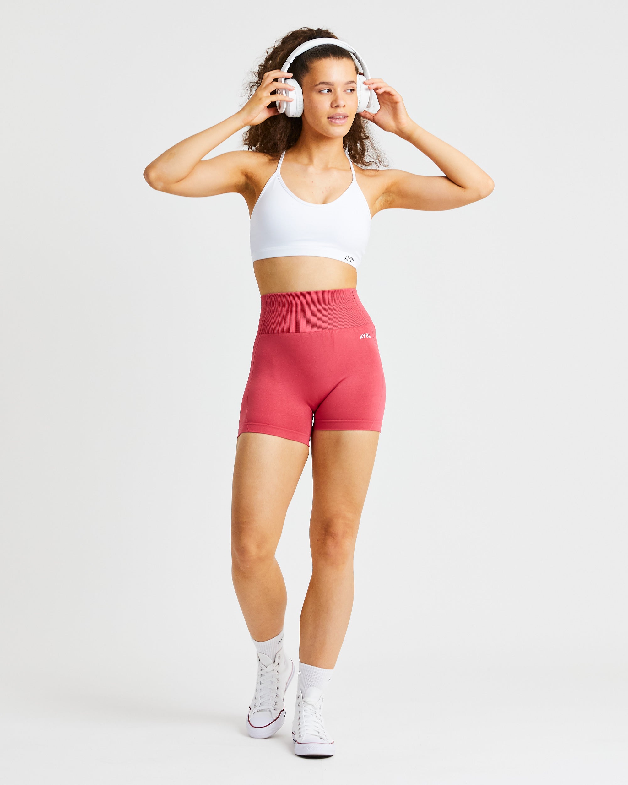 Essential V Neck Sports Bra - Wit