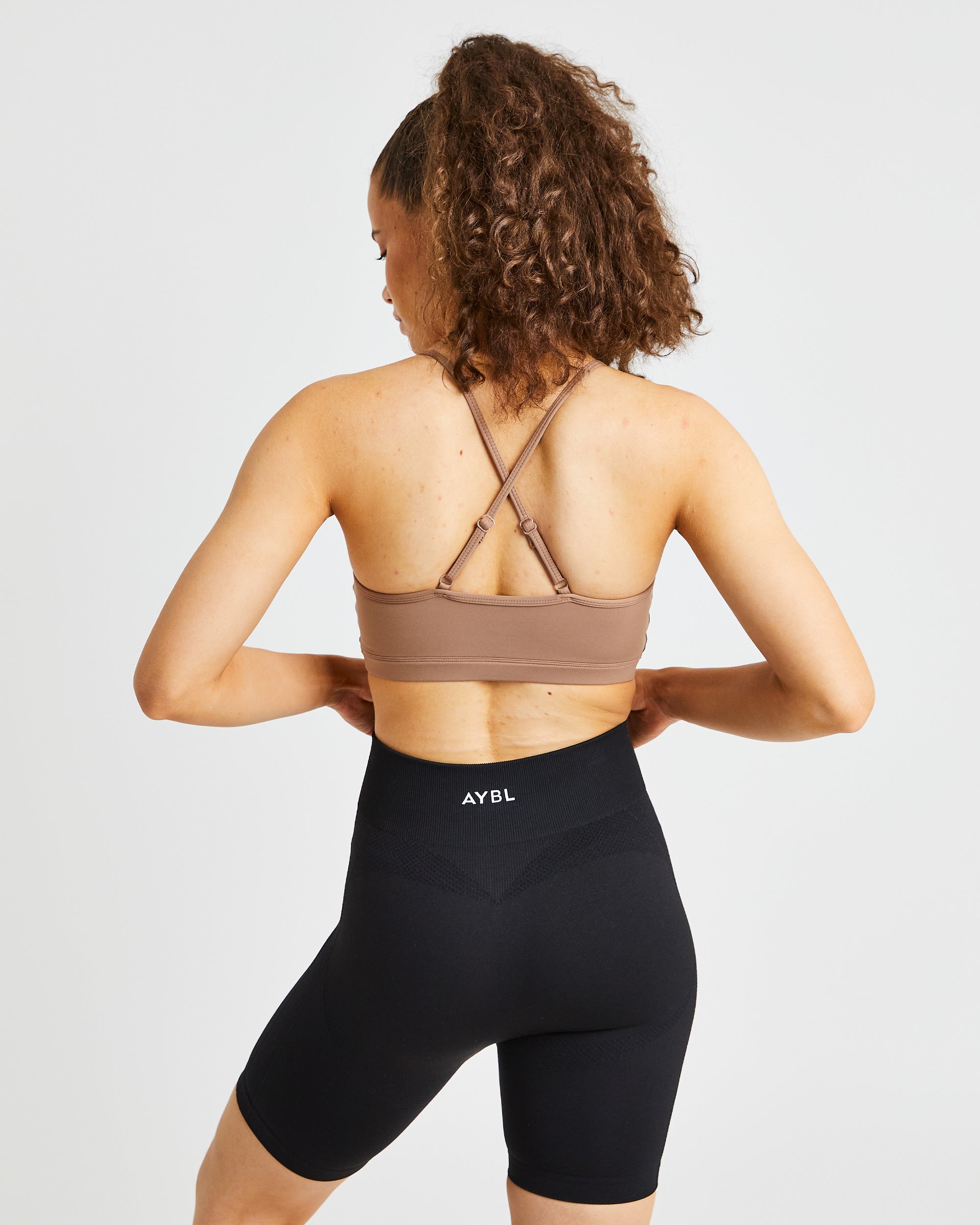 Essential V Neck Sports Bra - Bruin