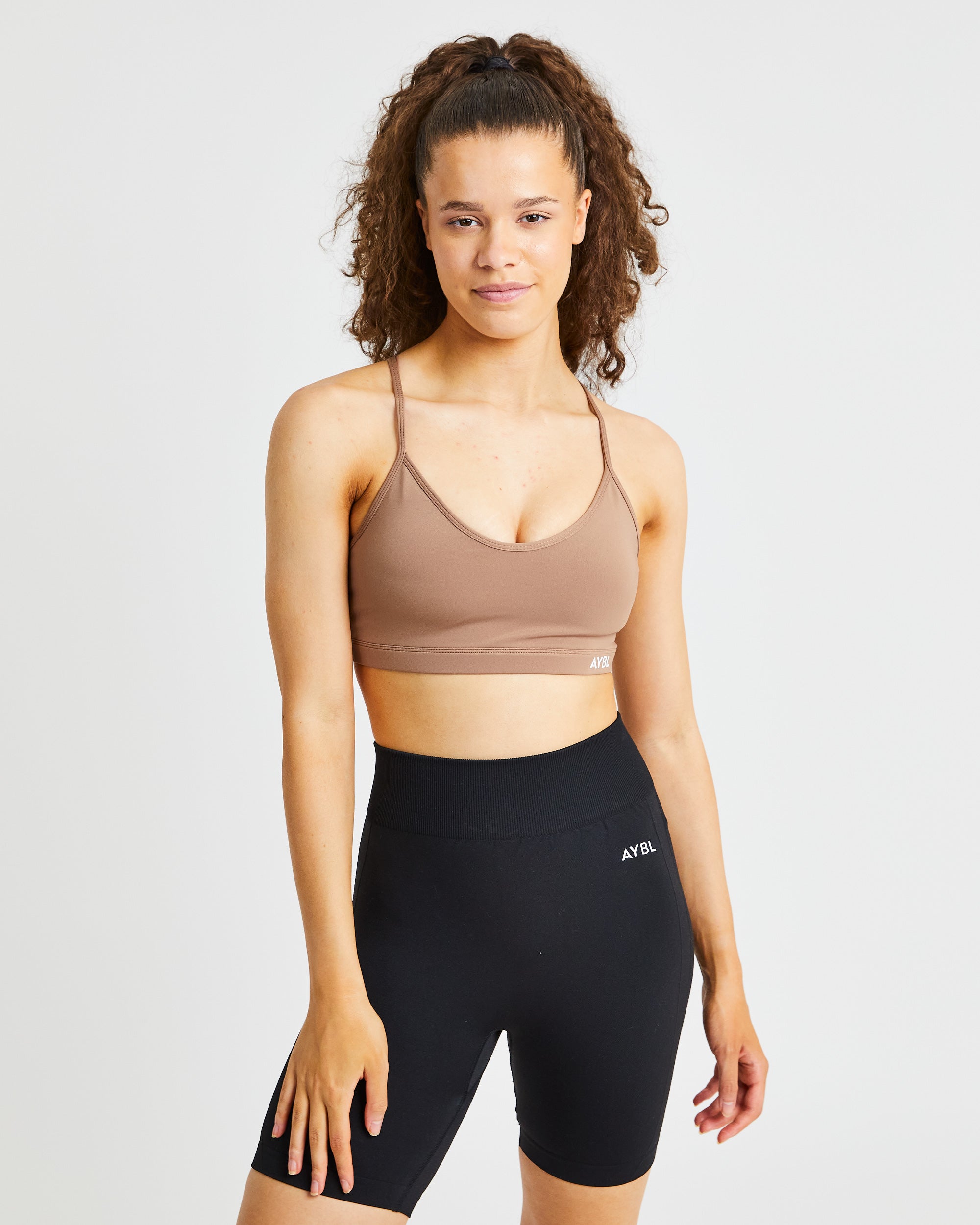 Essential V Neck Sports Bra - Bruin