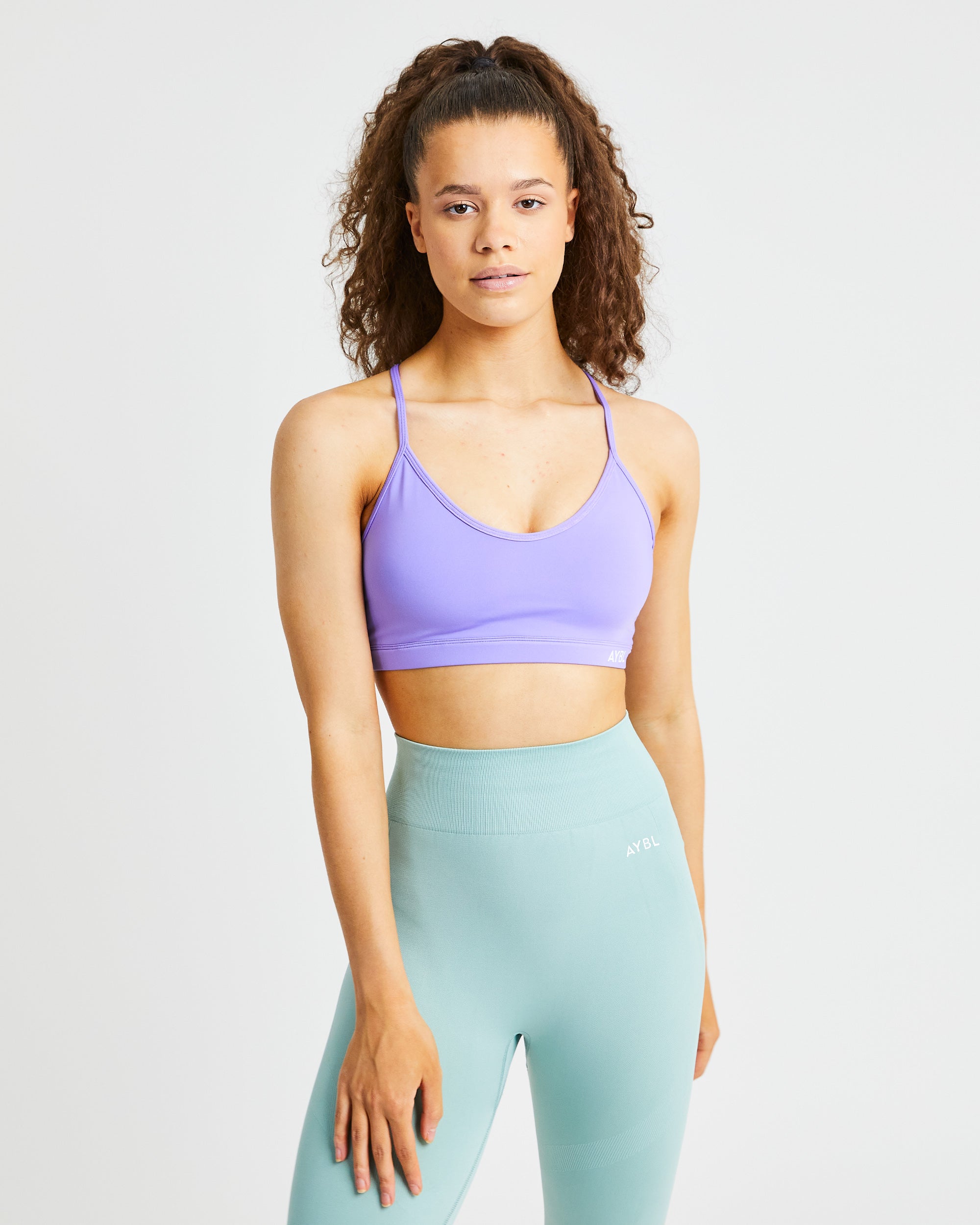 Essential V Neck Sports Bra - Paars