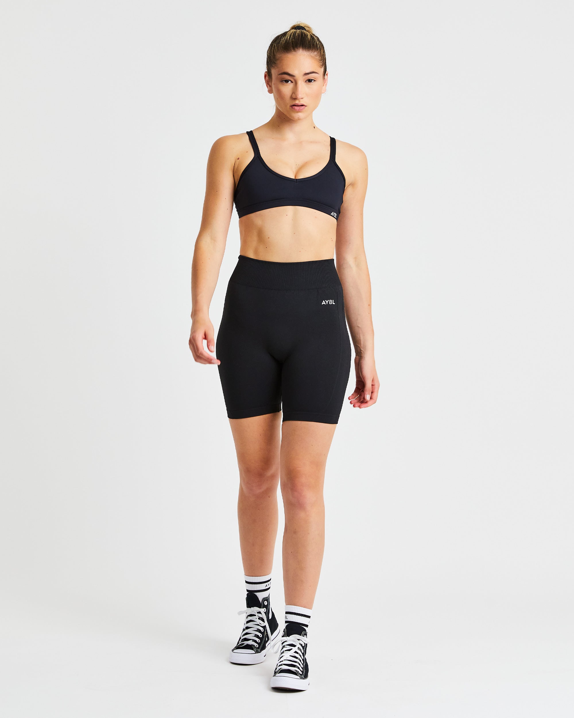 Essential Strappy Sports Bra - Zwart