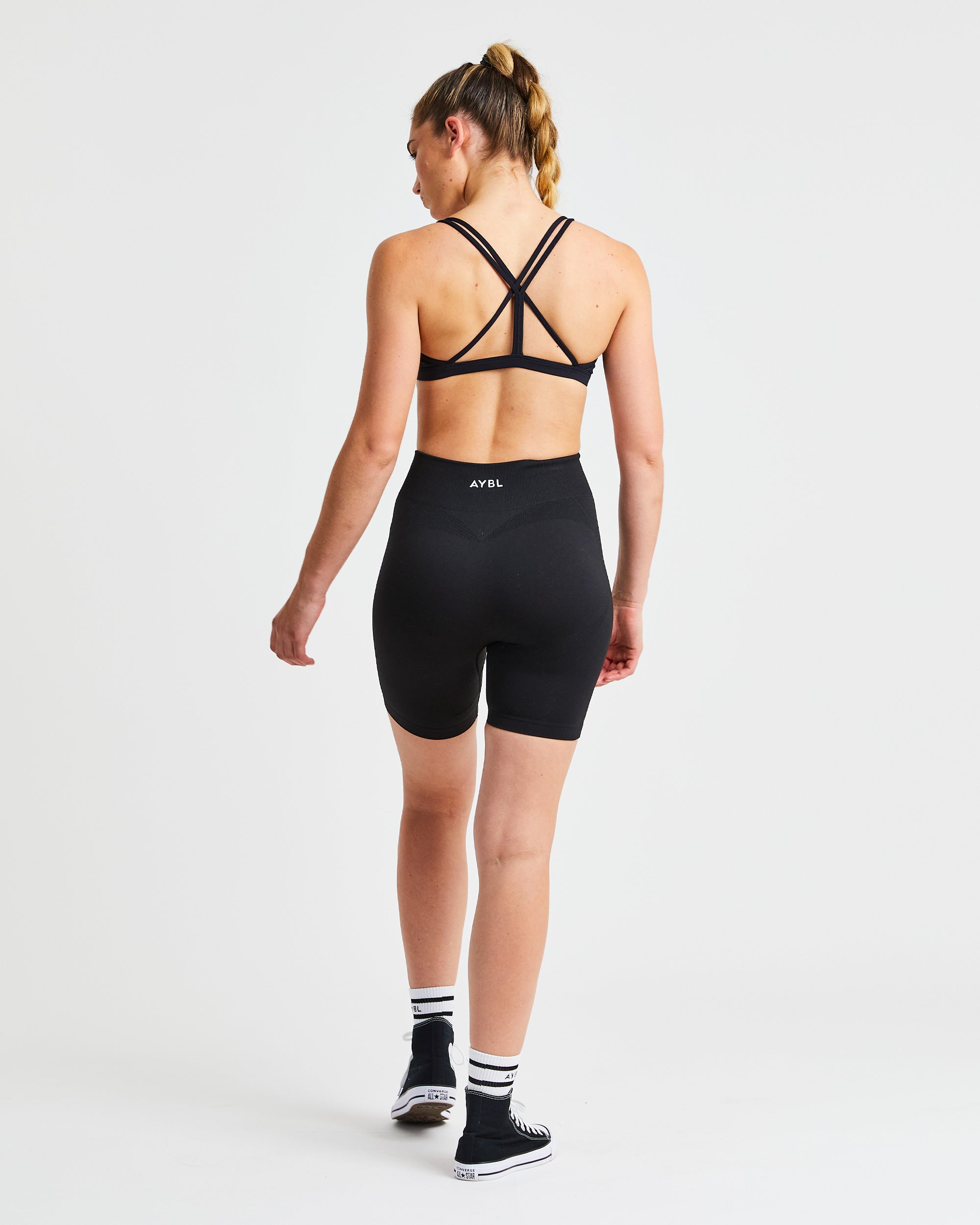 Essential Strappy Sports Bra - Zwart