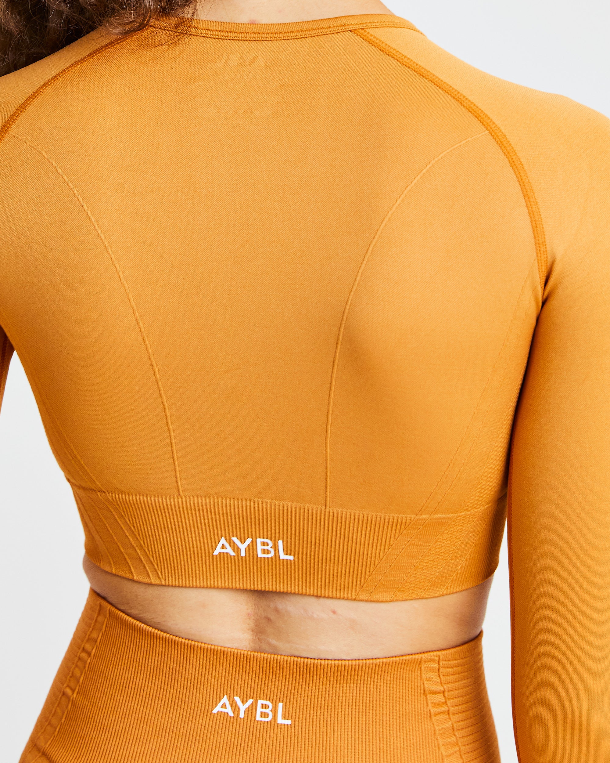 Balance V2 Seamless Long Sleeve Crop Top - Spiced Oranje