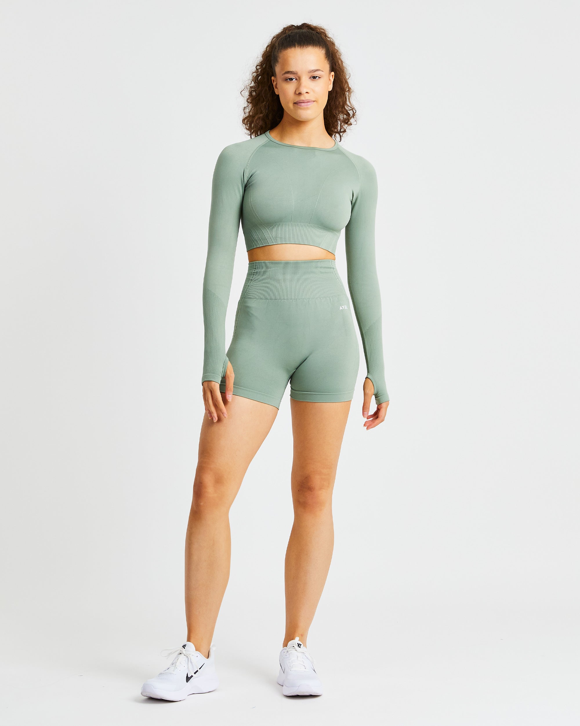 Balance V2 Seamless Shorts - Olive Groen