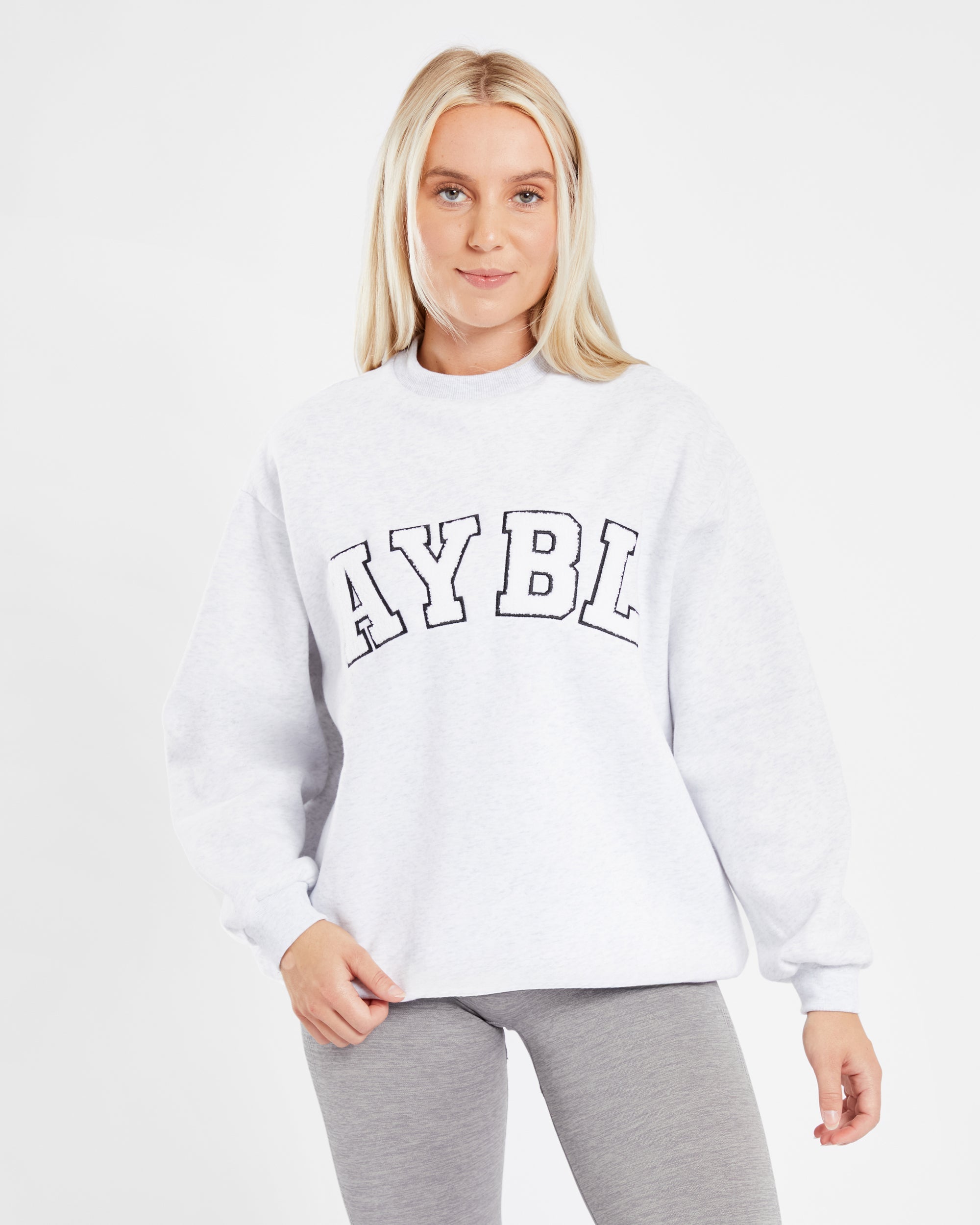 Varsity Oversized Sweatshirt - Heather Grijs