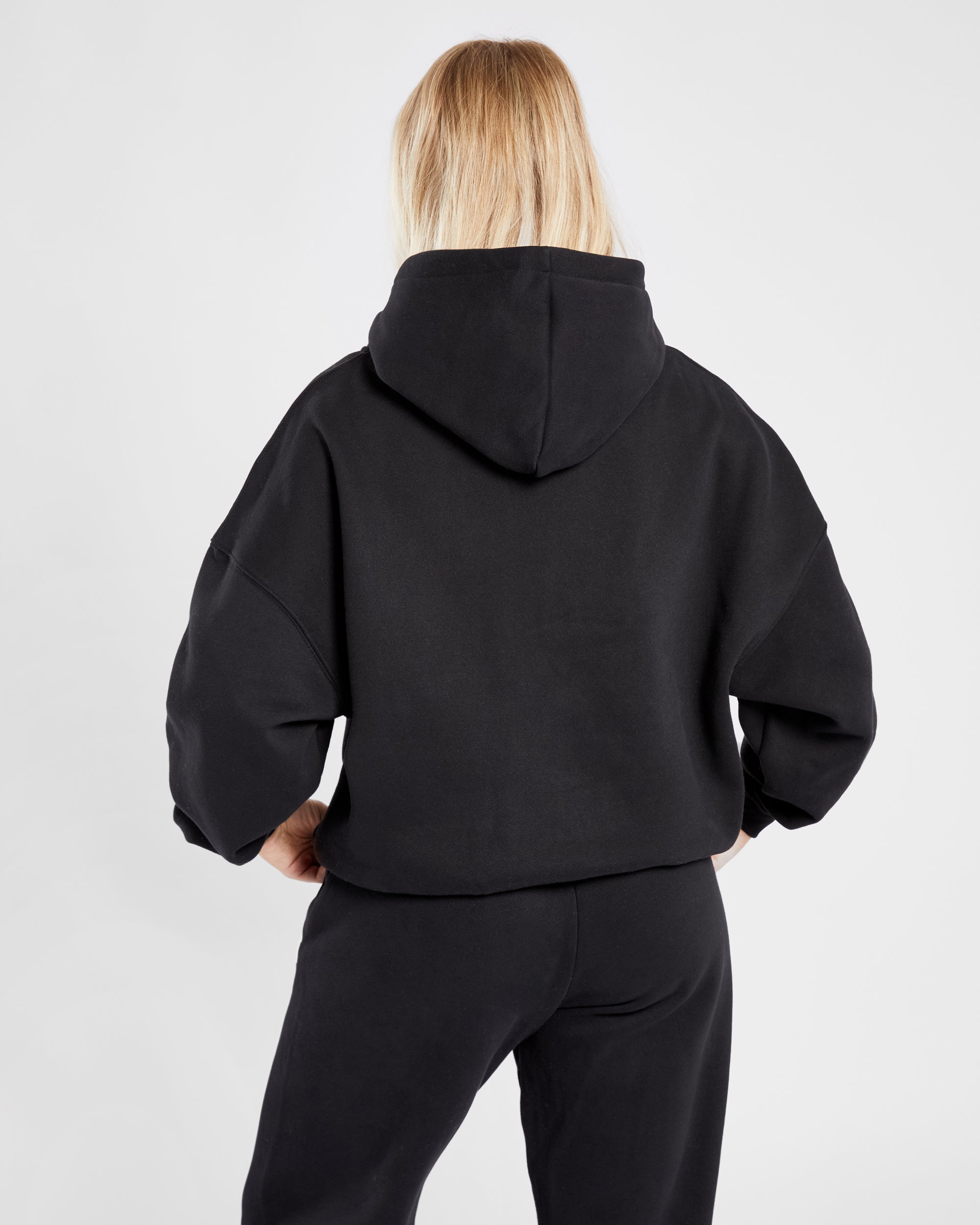 Varsity Oversized Hoodie - Zwart