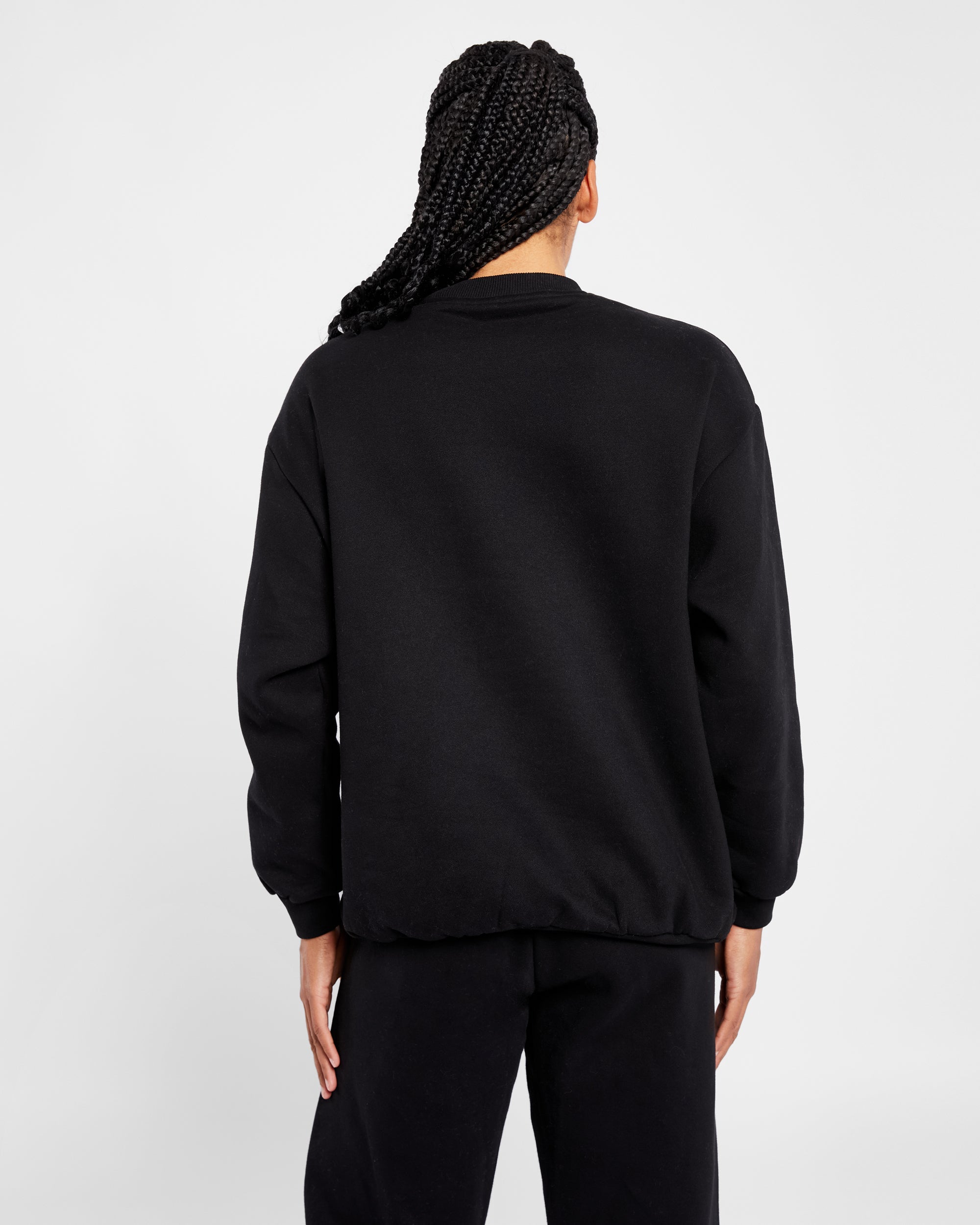 Varsity Oversized Sweatshirt - Zwart