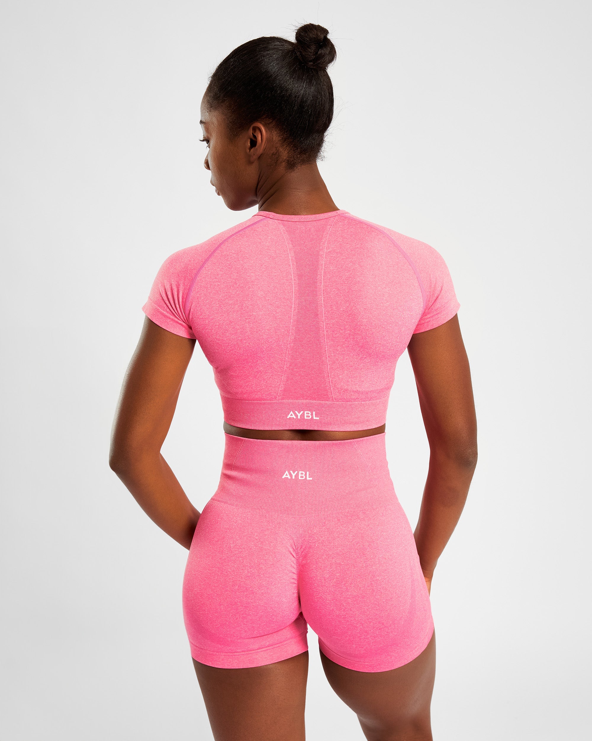 Empower Seamless Crop Top - Roze Marl