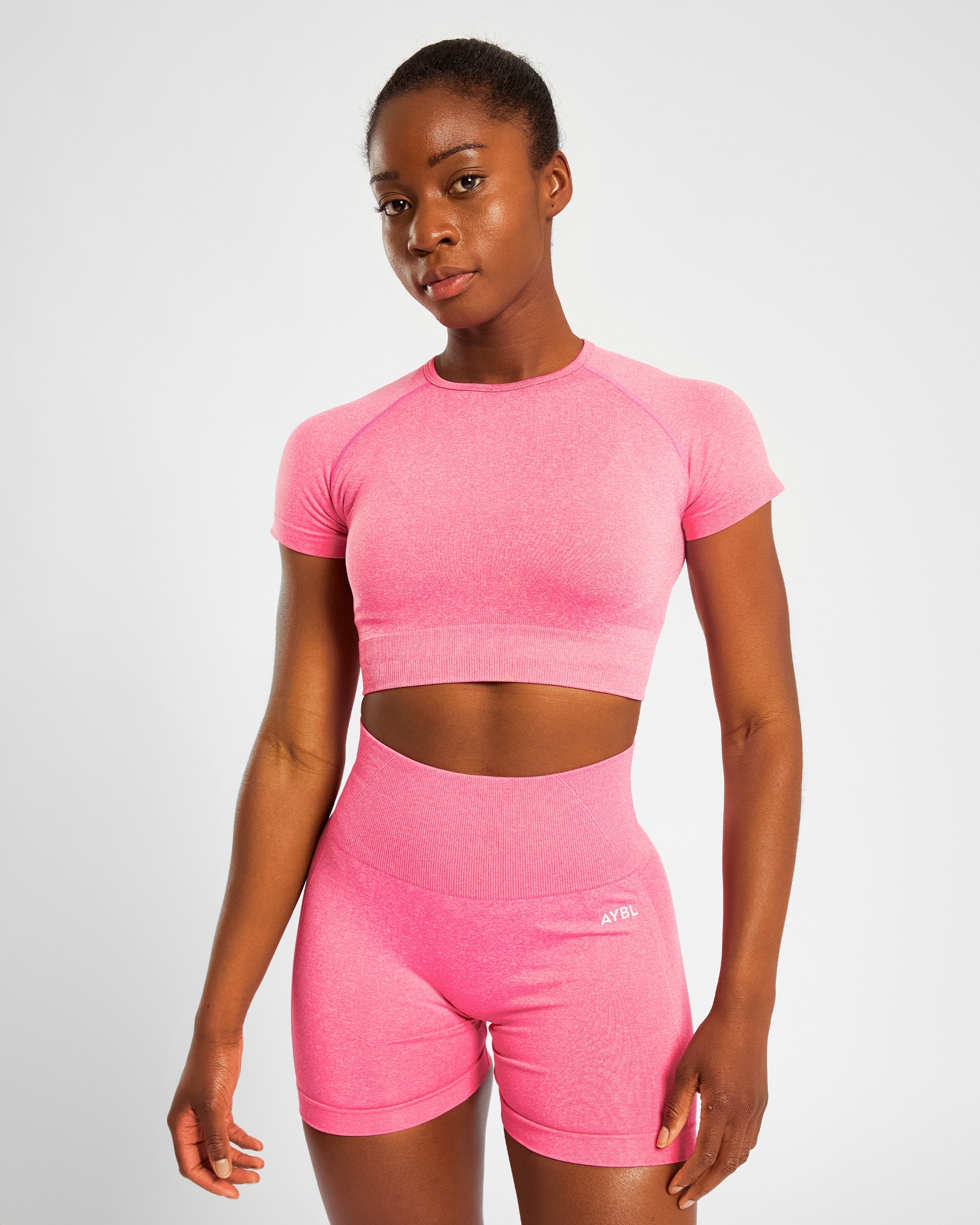 Empower Seamless Crop Top - Roze Marl