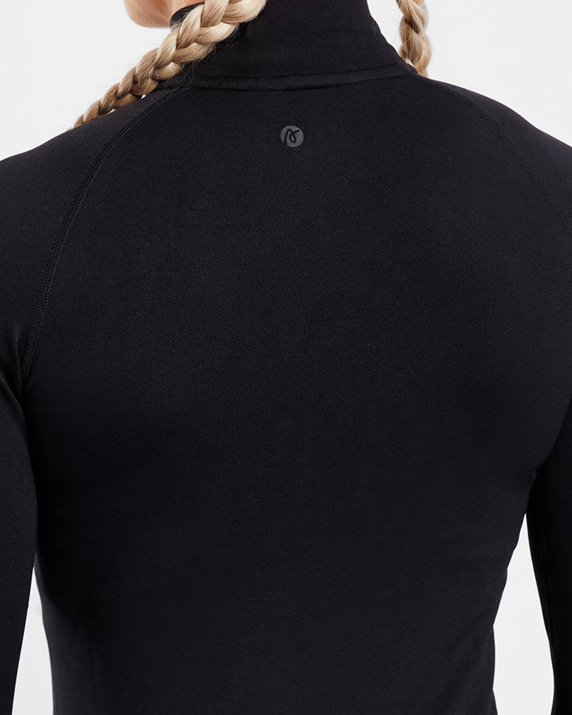 Essential Seamless 1/2 Zip Pullover - Zwart