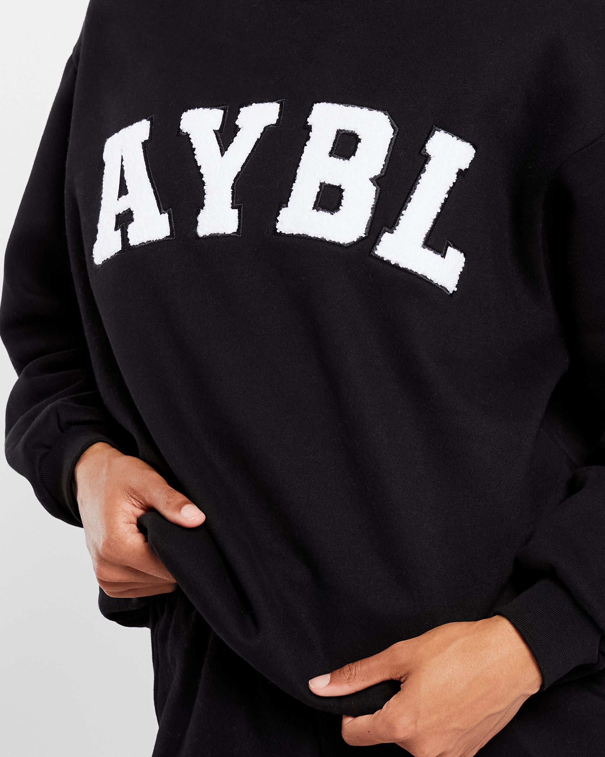 Varsity Oversized Sweatshirt - Zwart