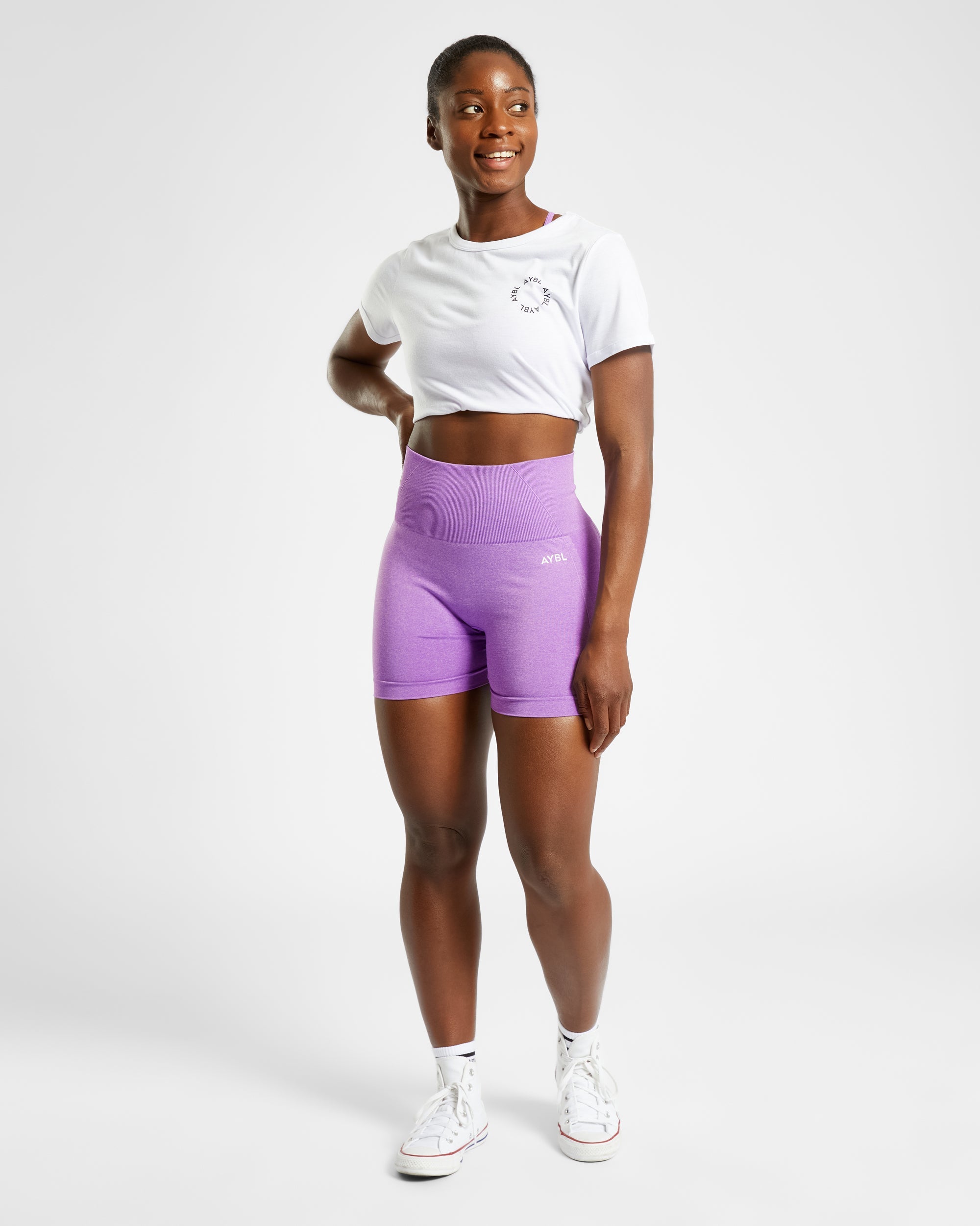 Empower Seamless Shorts - Paars Marl