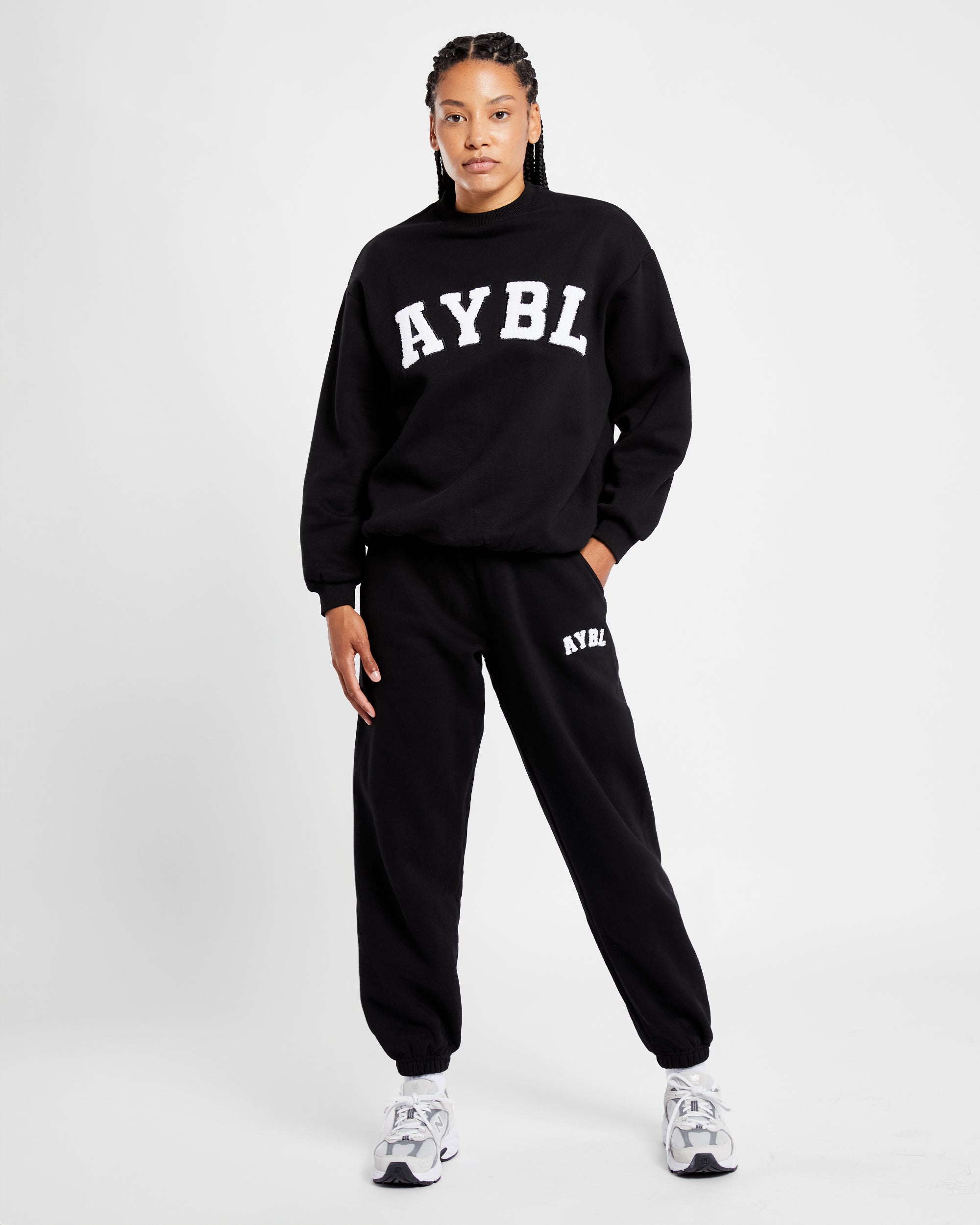 Varsity Oversized Sweatshirt - Zwart