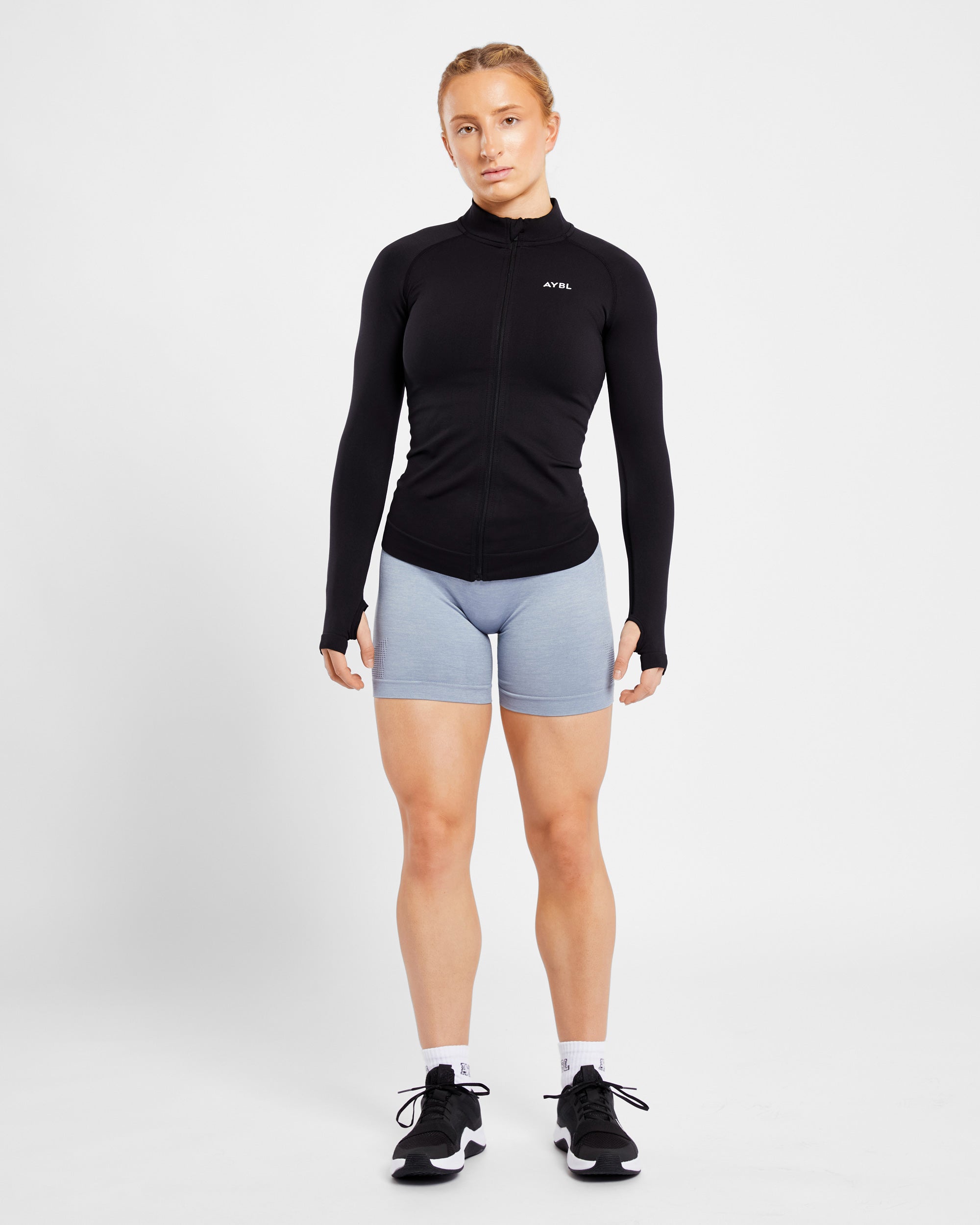 Essential Seamless Zip Jacket - Zwart