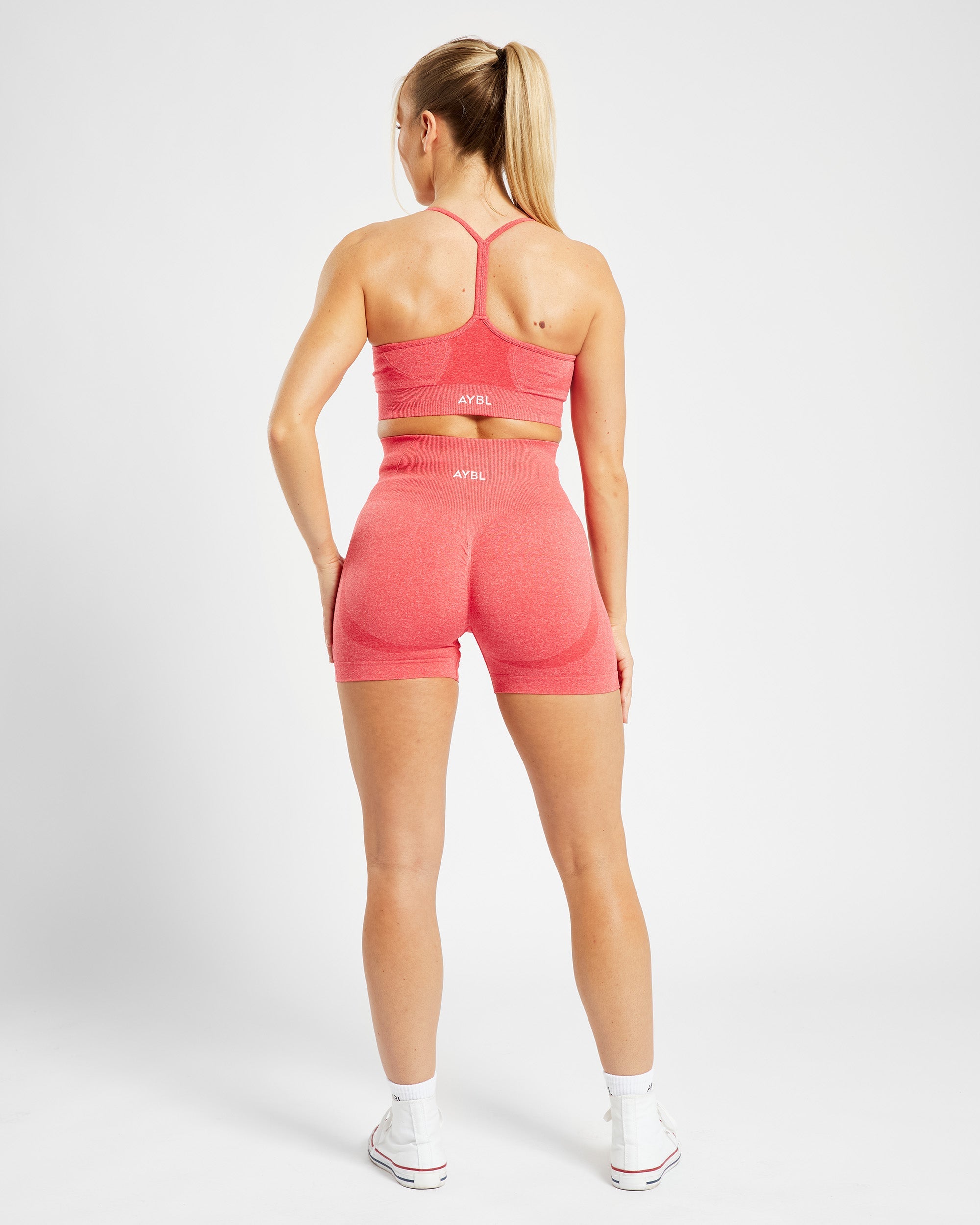 Empower Seamless Shorts - Coral Rood Marl