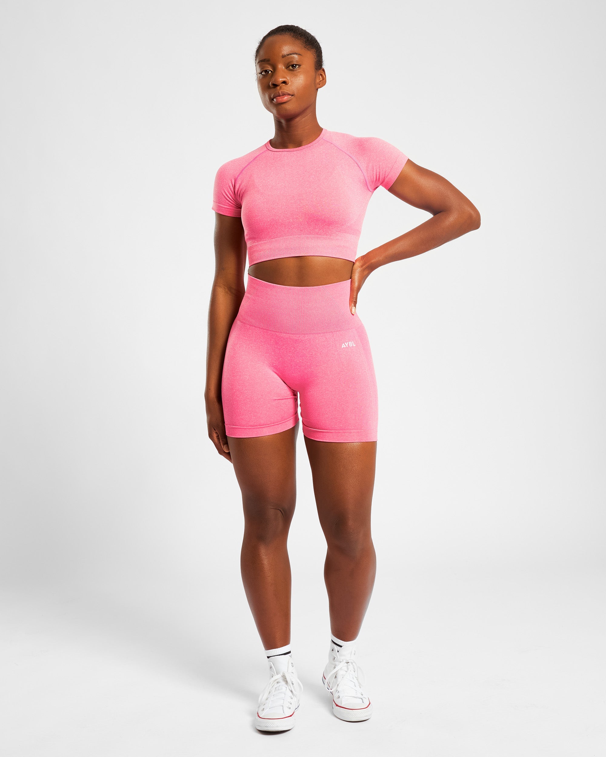 Empower Seamless Crop Top - Roze Marl