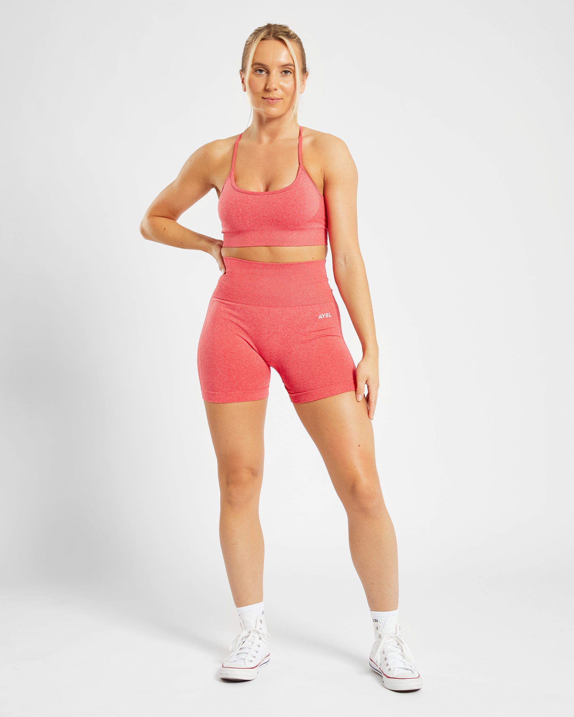 Empower Seamless Shorts - Coral Rood Marl