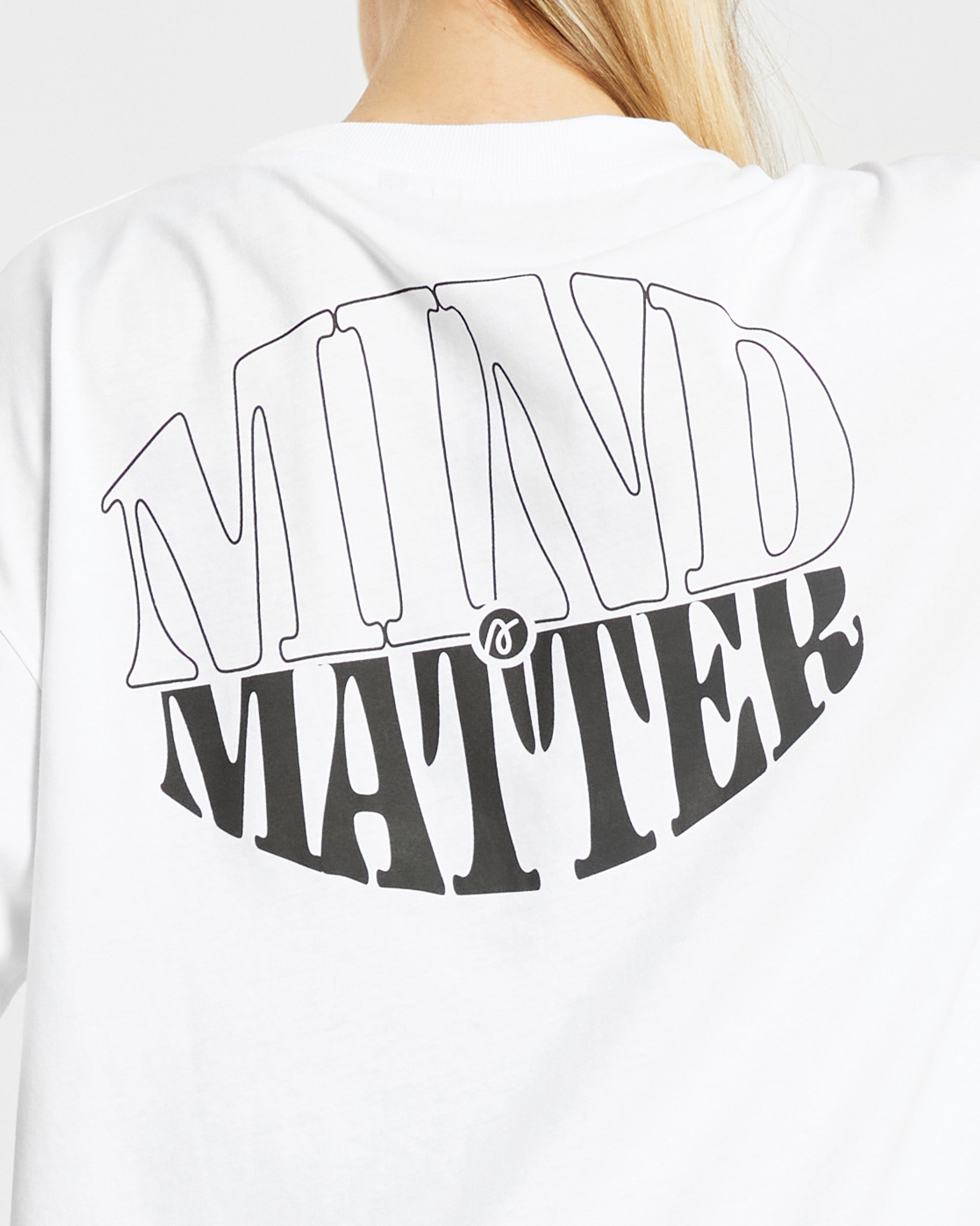 Mind Over Matter Oversized T Shirt - Wit