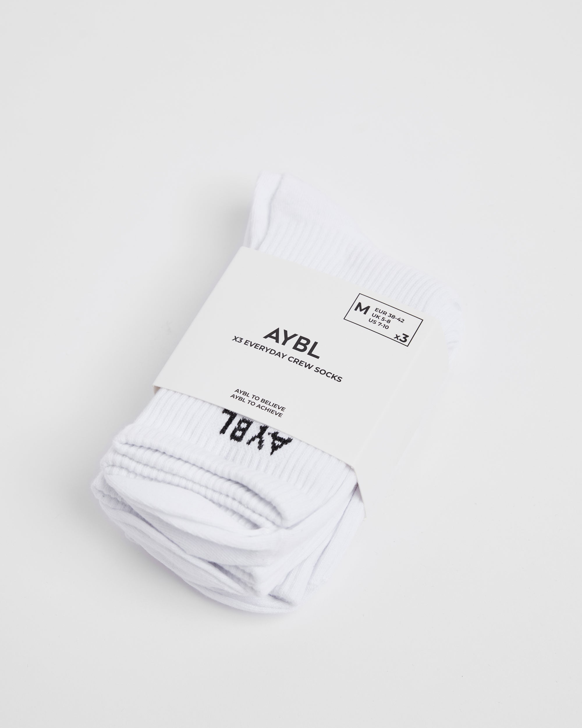 Everyday Crew Socks (3 Pack) - Wit