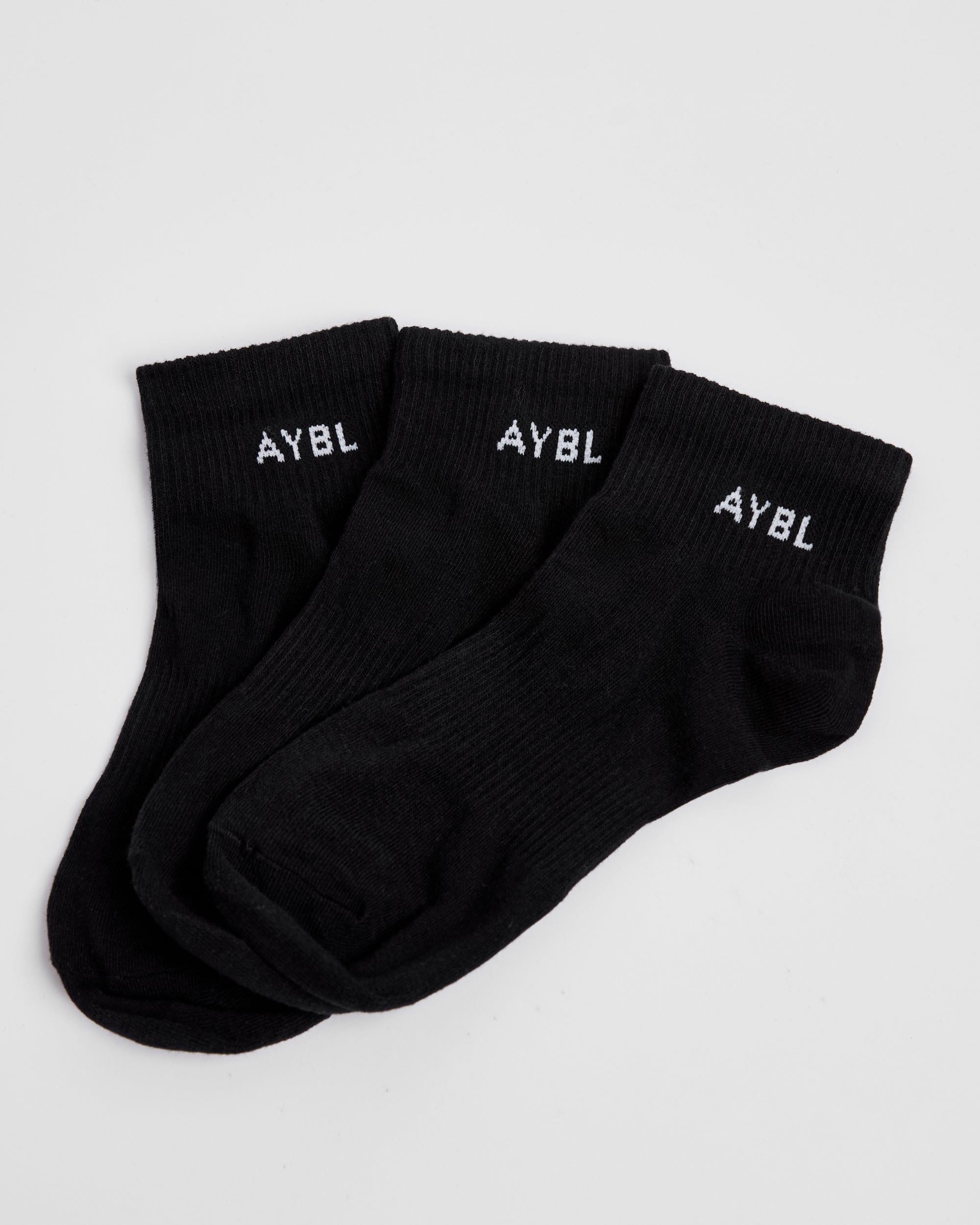 Everyday Ankle Socks (3 Pack) - Zwart