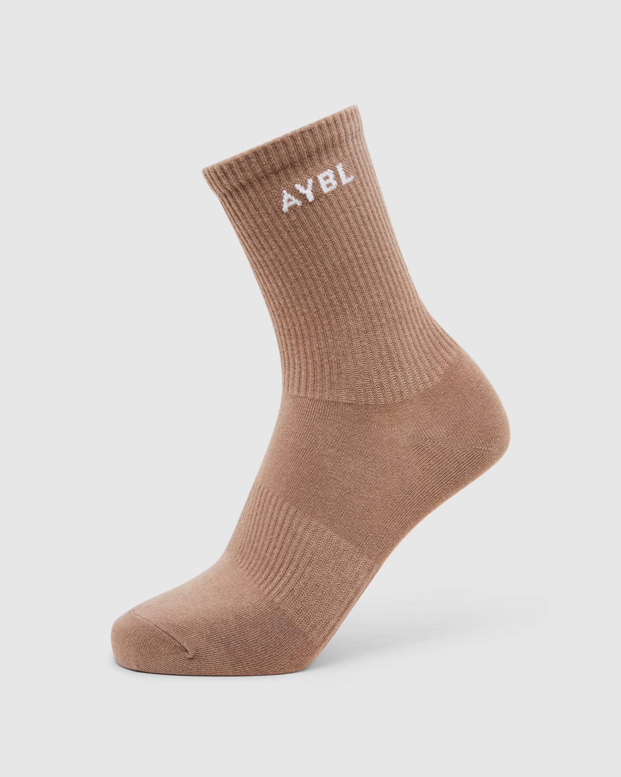 Everyday Crew Socks (3 Pack) - Nude/Mocha/Brown