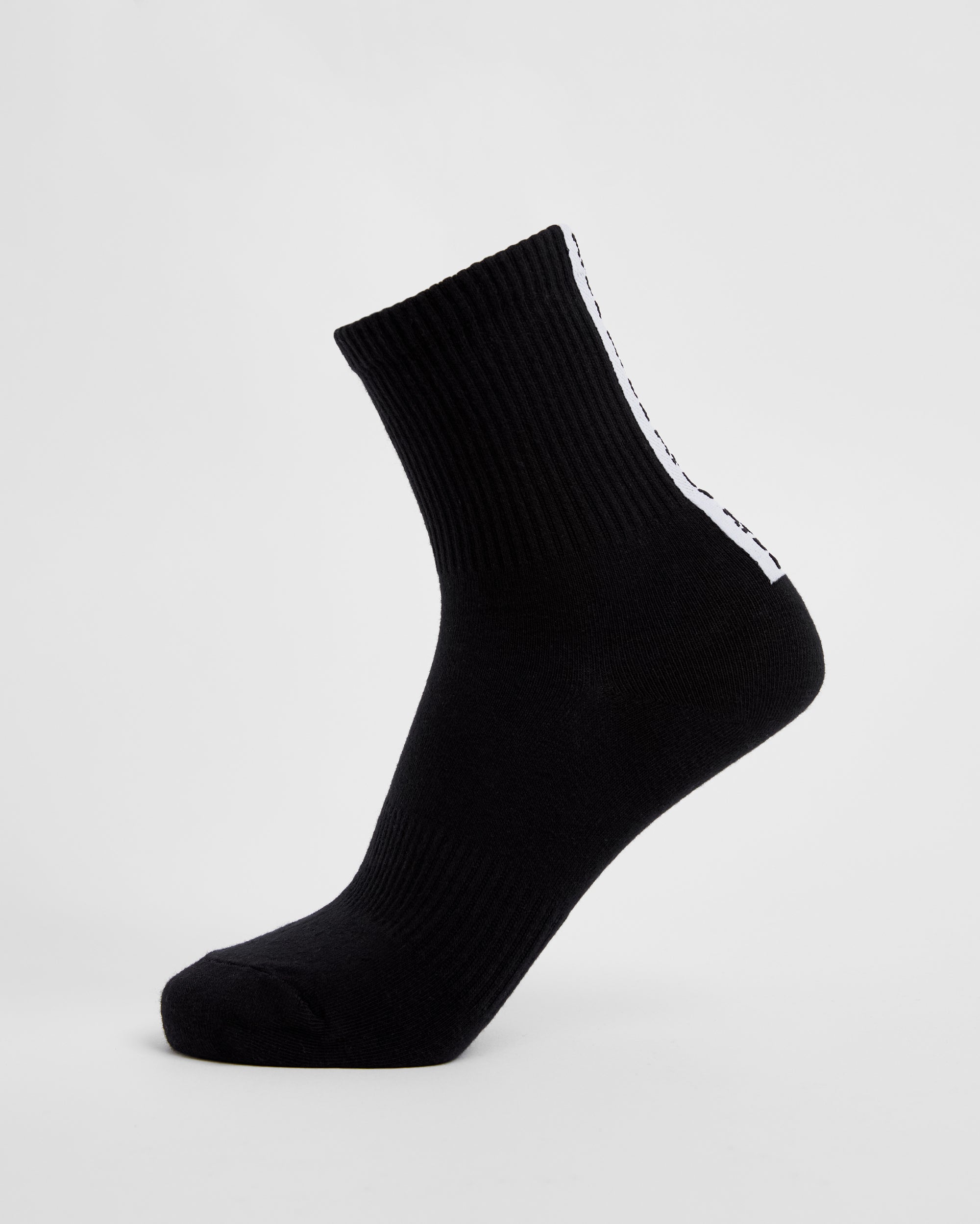 Everyday Back Stripe Crew Socks (3 Pack) - Zwart