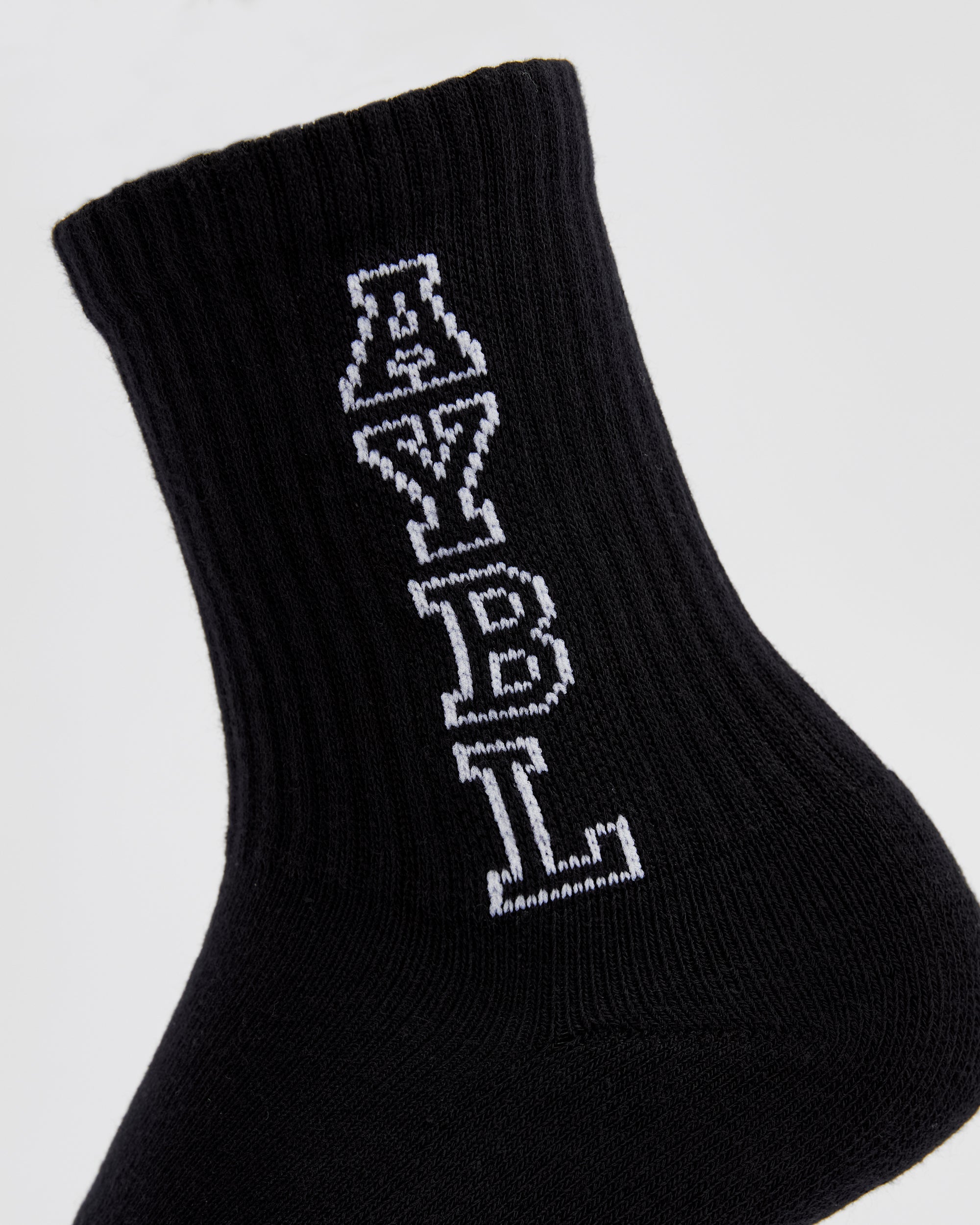 Varsity Vertical Crew Socks - Zwart