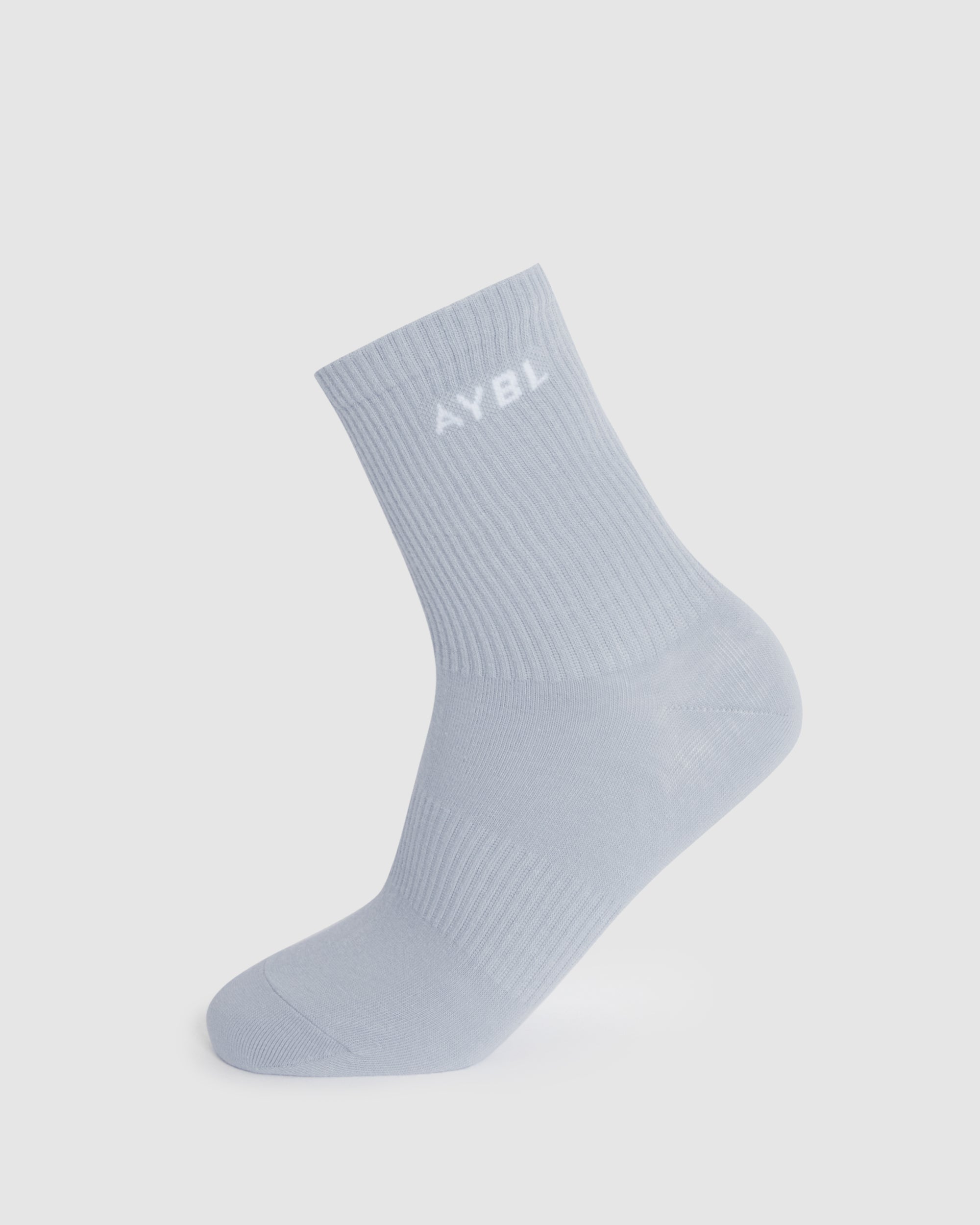 Everyday Crew Socks (3 Pack) - Slate Blauw/Light Blauw/White