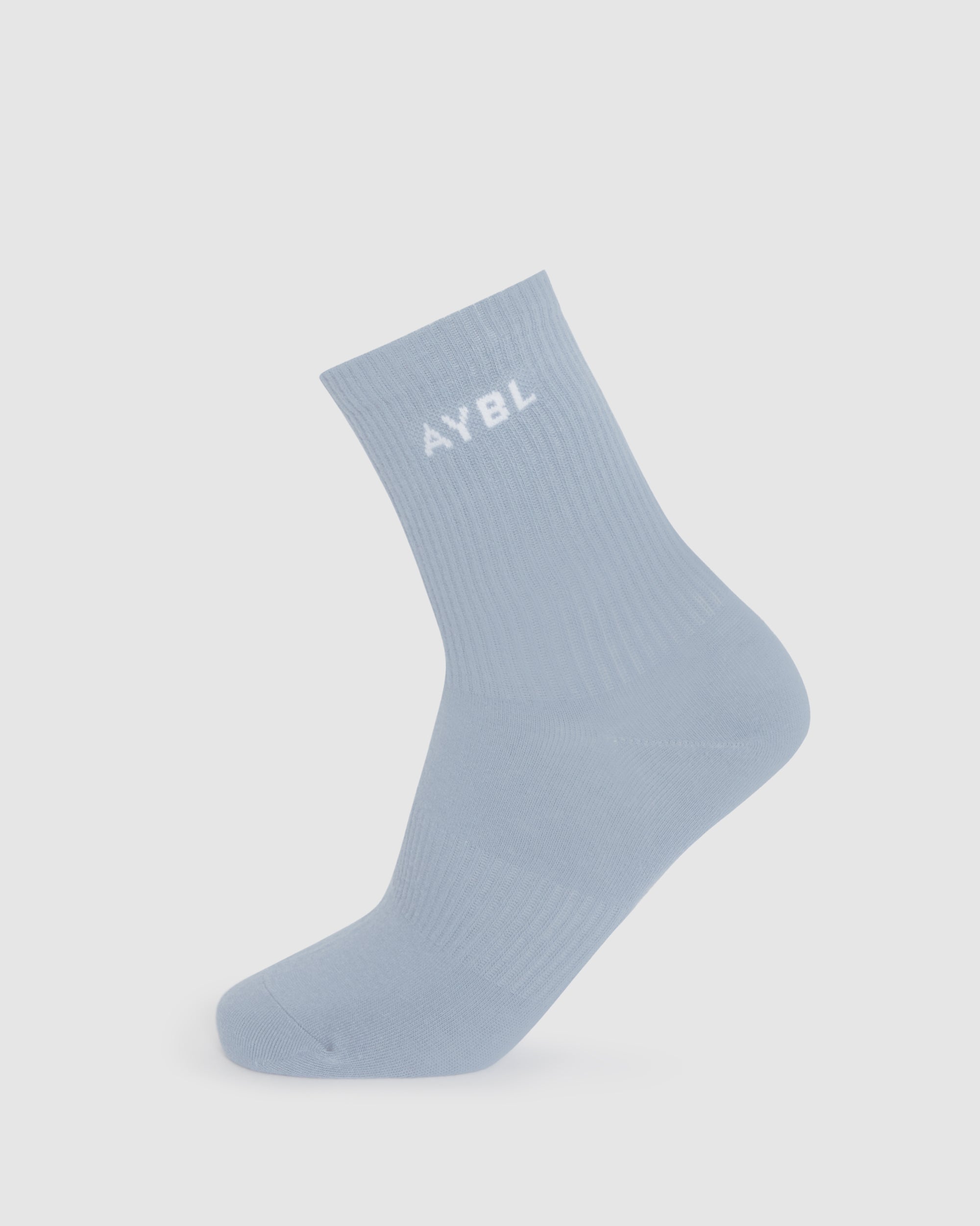 Everyday Crew Socks (3 Pack) - Slate Blauw/Light Blauw/White